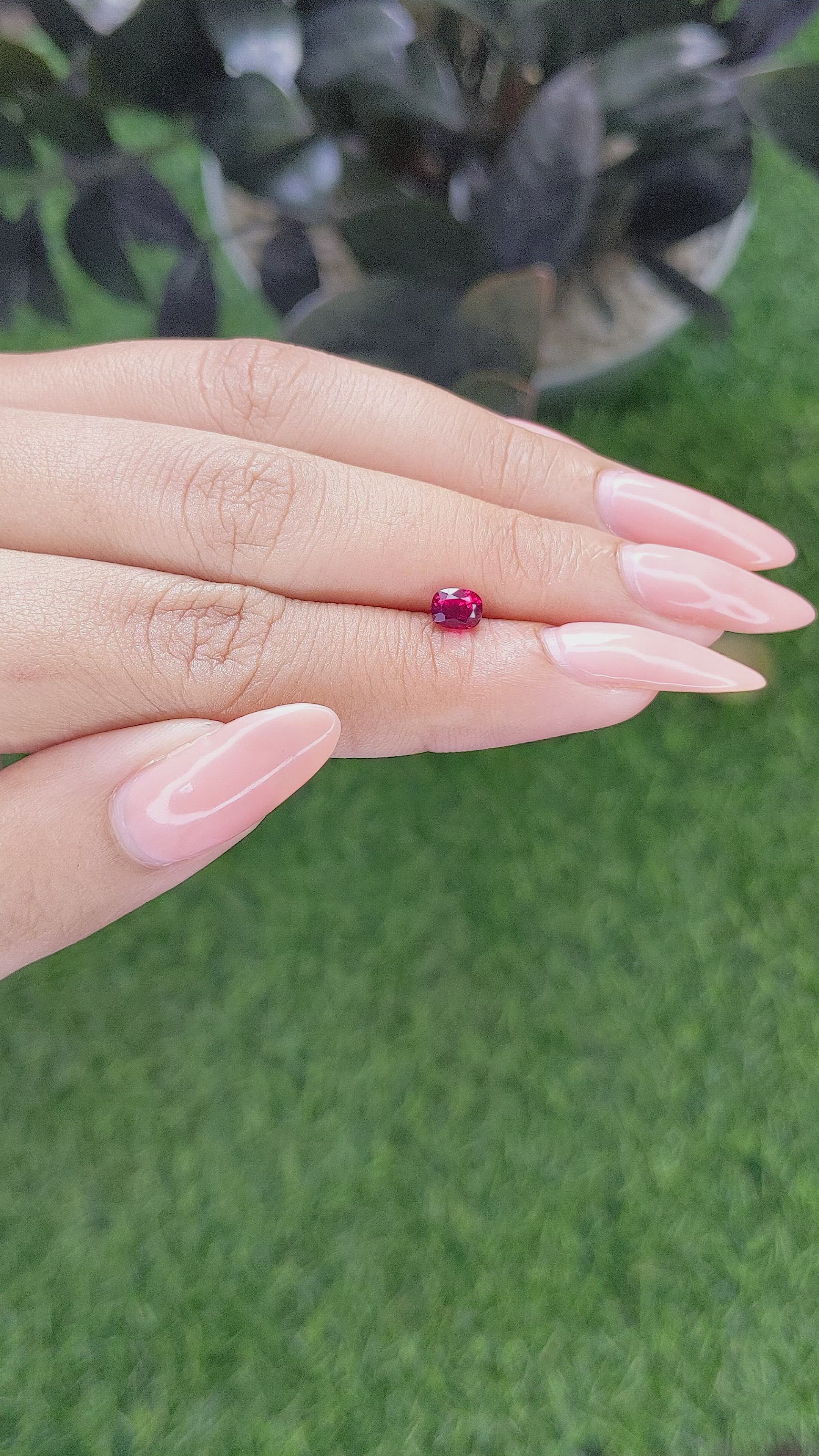 0.70 Ct. Ruby from Madagascar Size Video