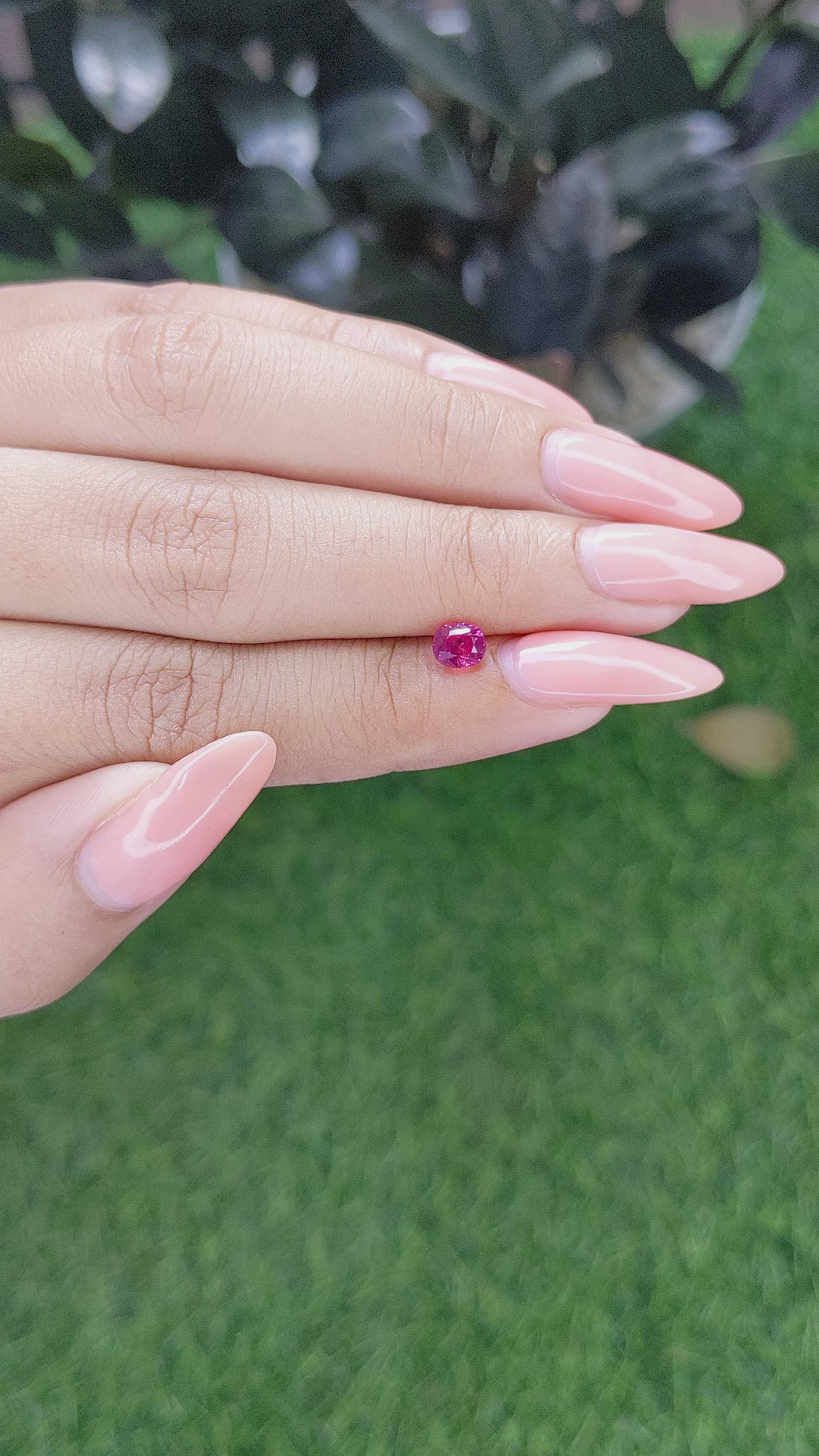 0.68 Ct. Ruby from Madagascar Size Video