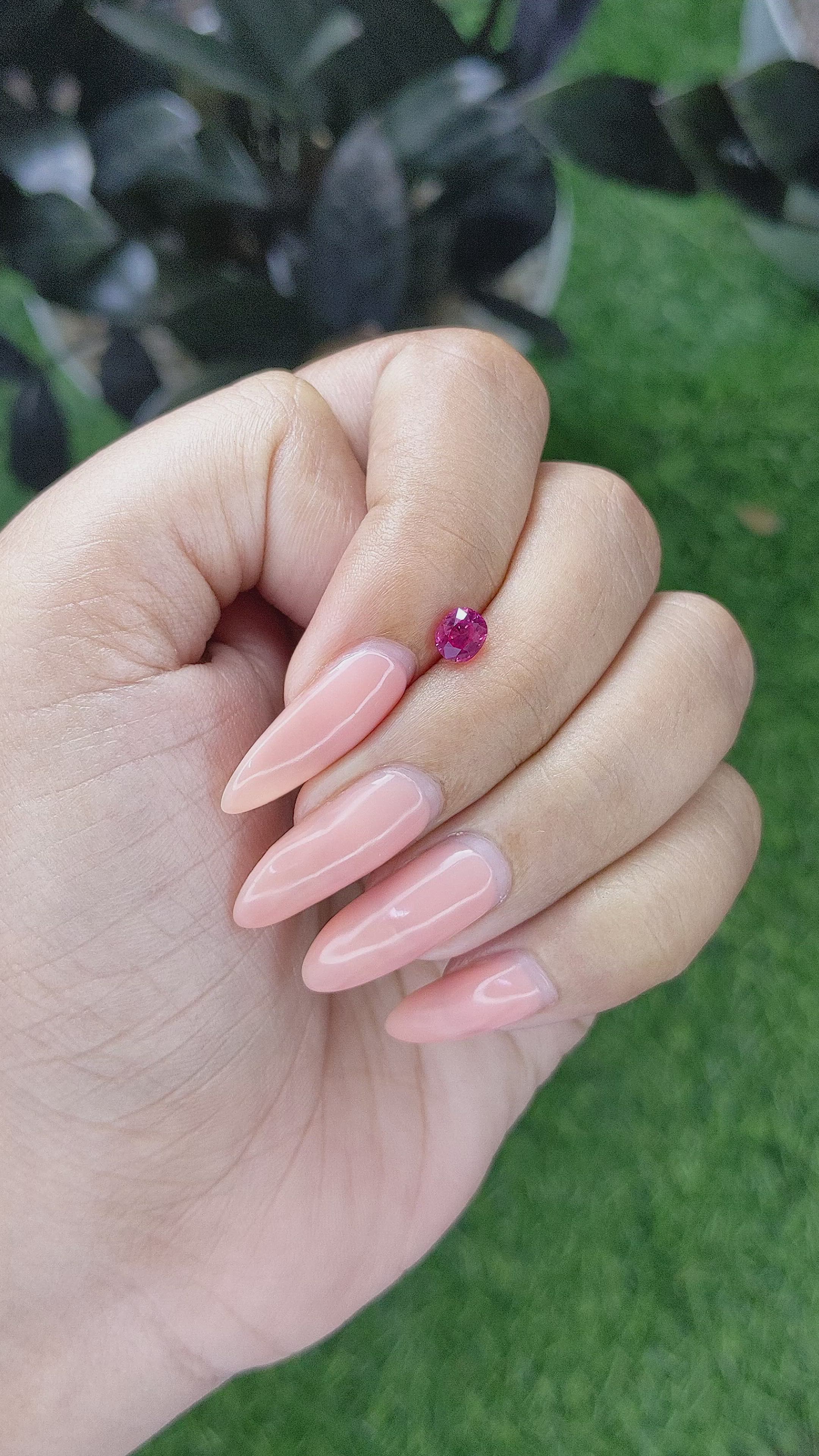 0.68 Ct. Ruby from Madagascar Size Video