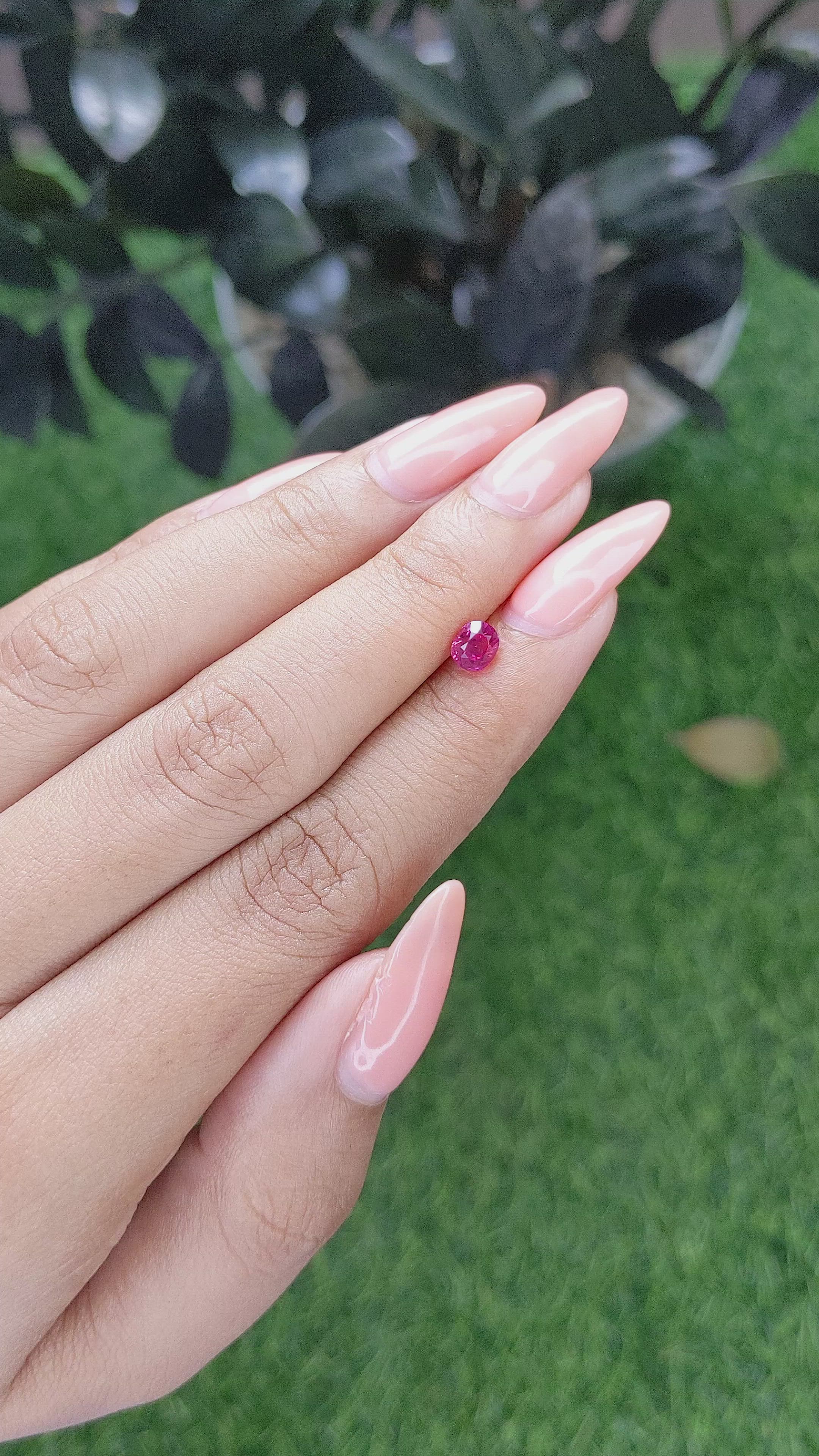 0.68 Ct. Ruby from Madagascar Size Video