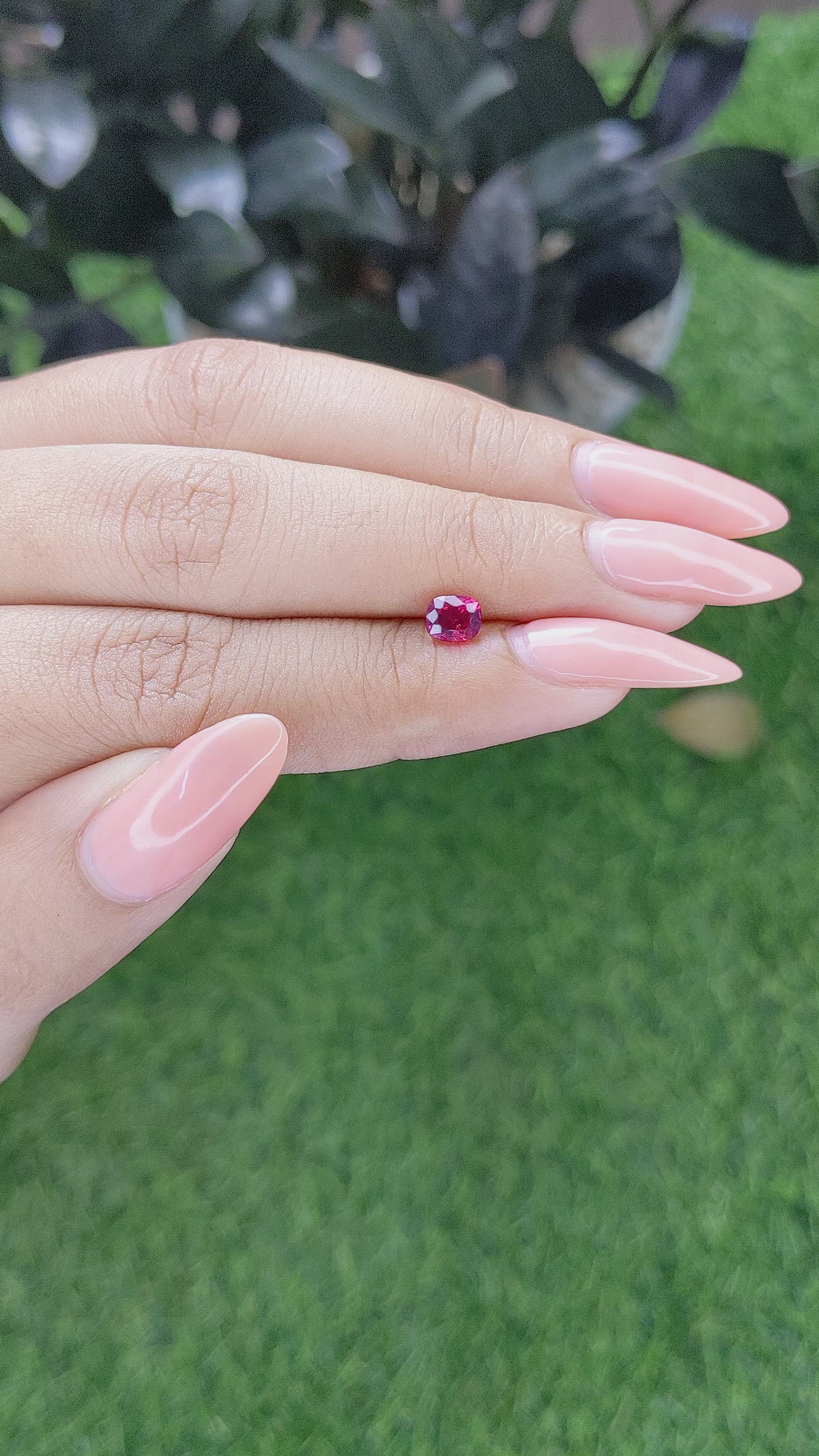 0.68 Ct. Ruby from Madagascar Size Video