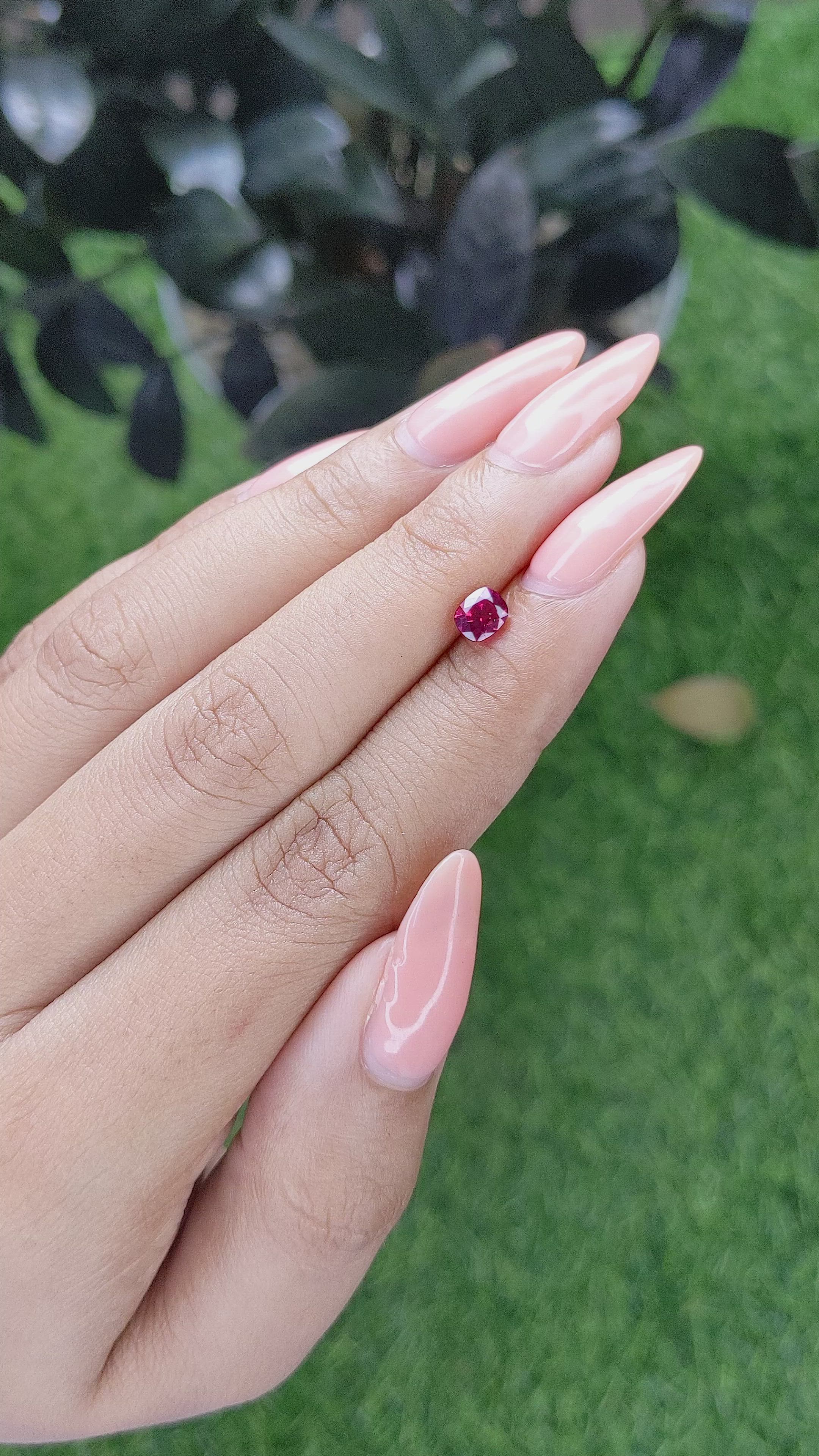 0.68 Ct. Ruby from Madagascar Size Video
