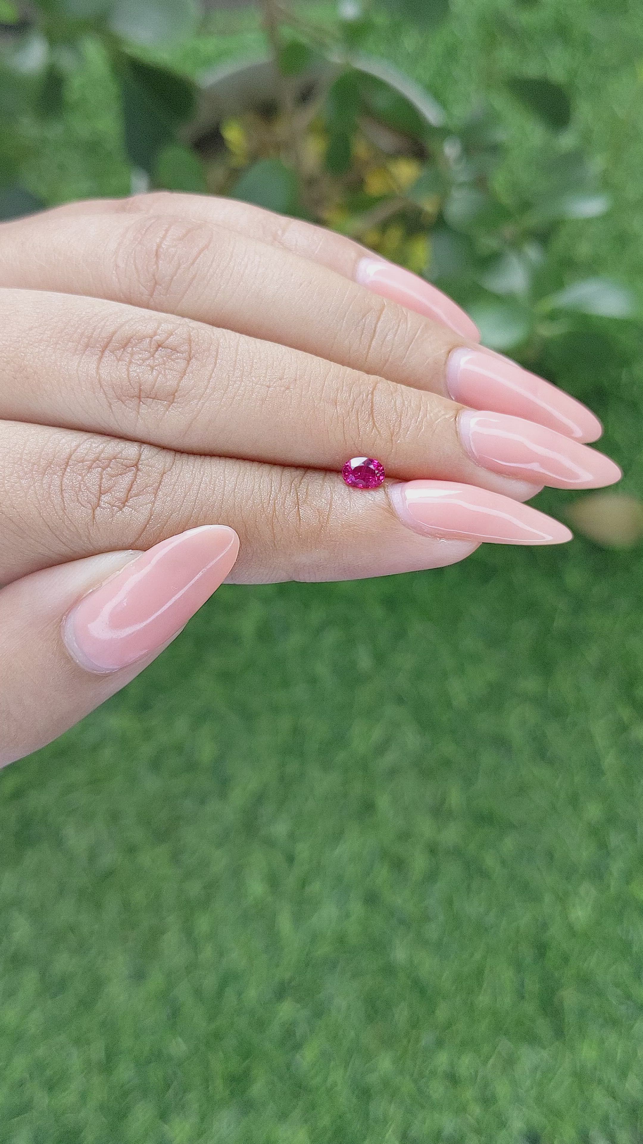 0.39 Ct. Ruby from Madagascar Size Video