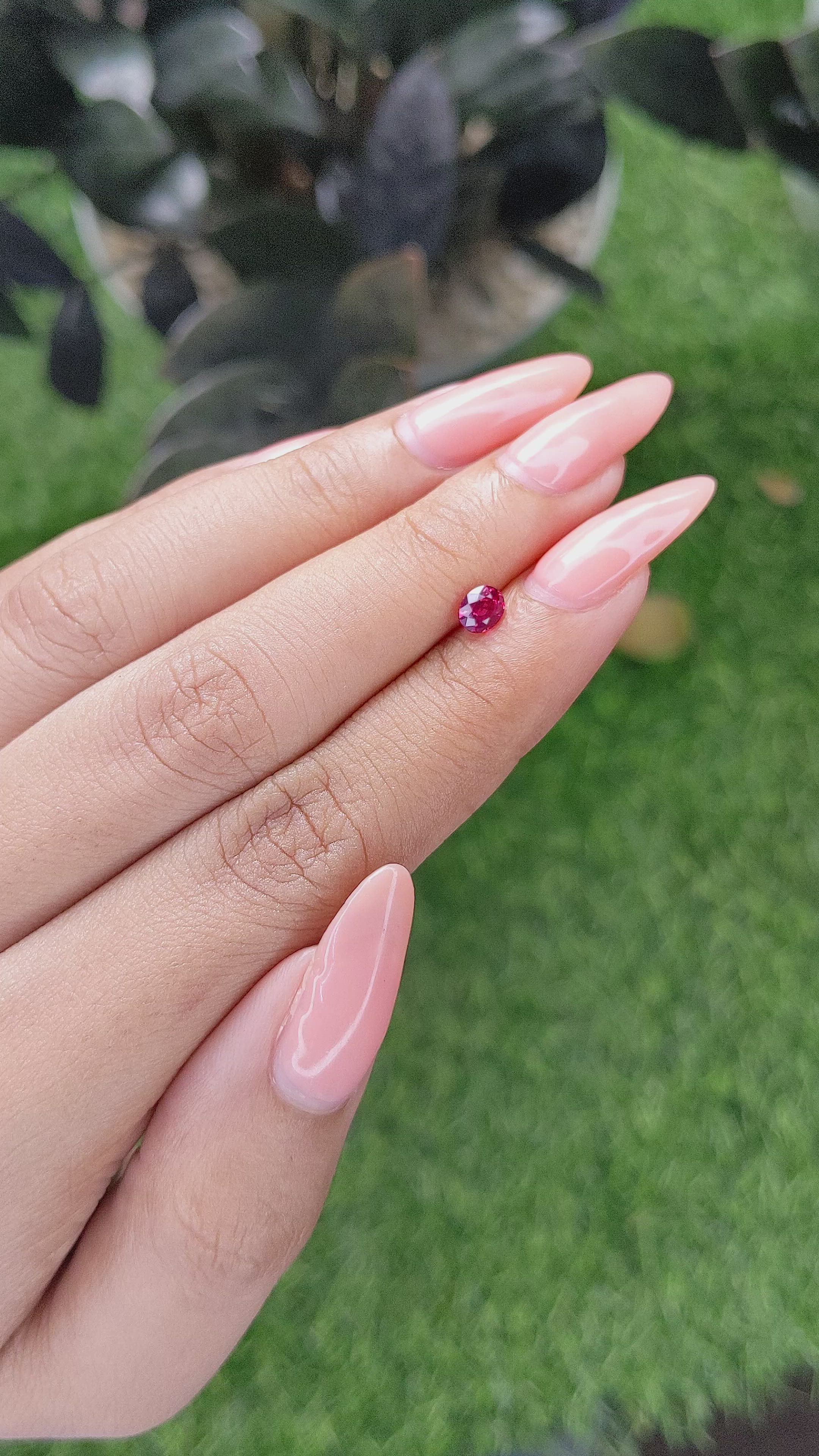 0.45 Ct. Ruby from Madagascar Size Video