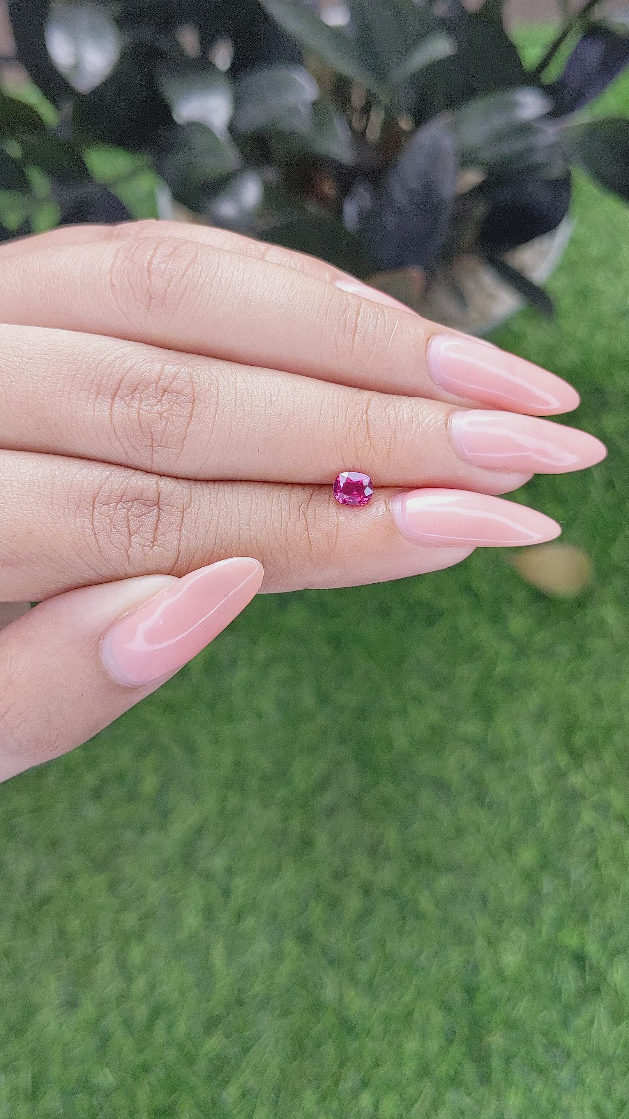 0.53 Ct. Ruby from Madagascar Size Video