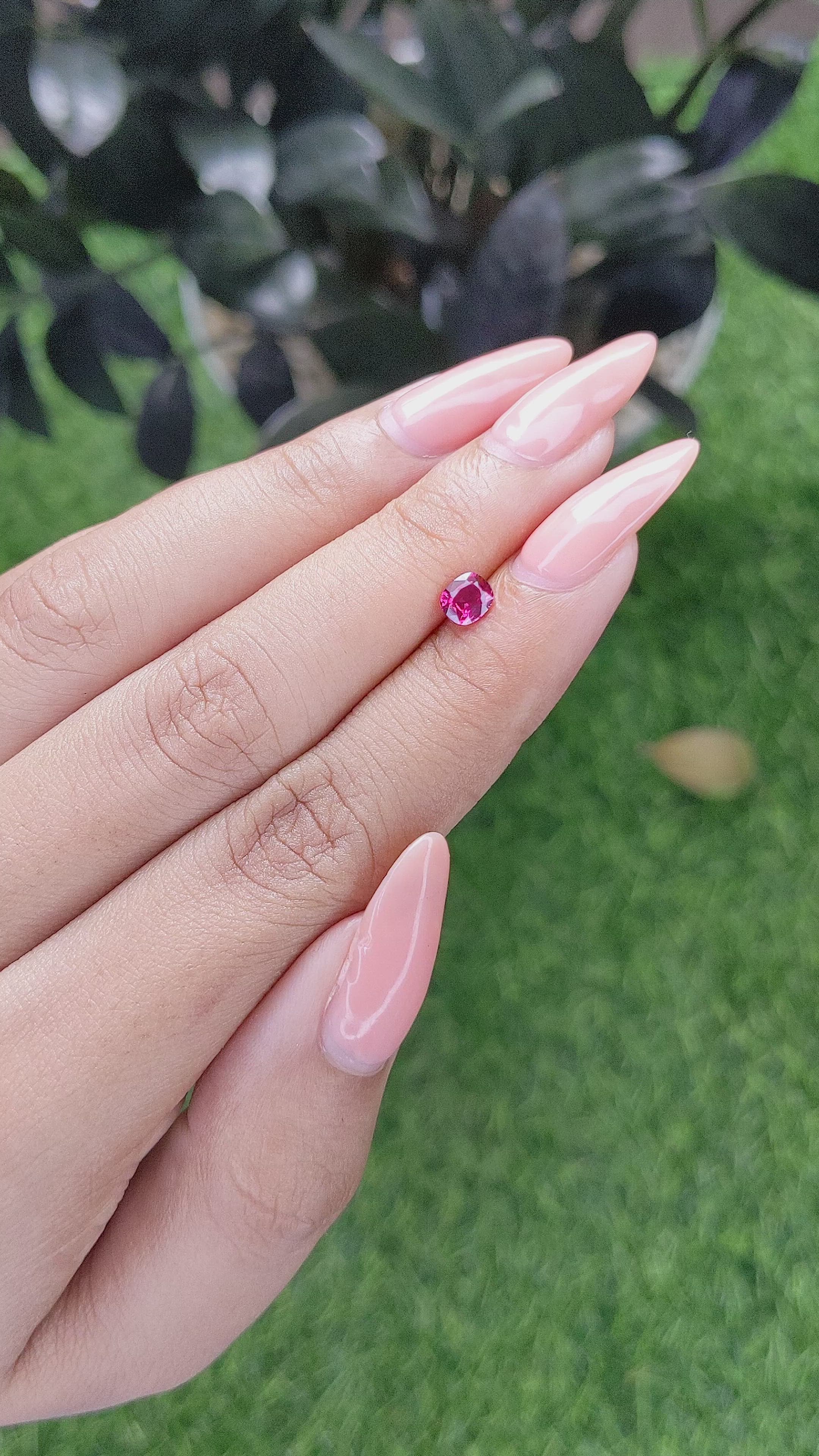 0.53 Ct. Ruby from Madagascar Size Video