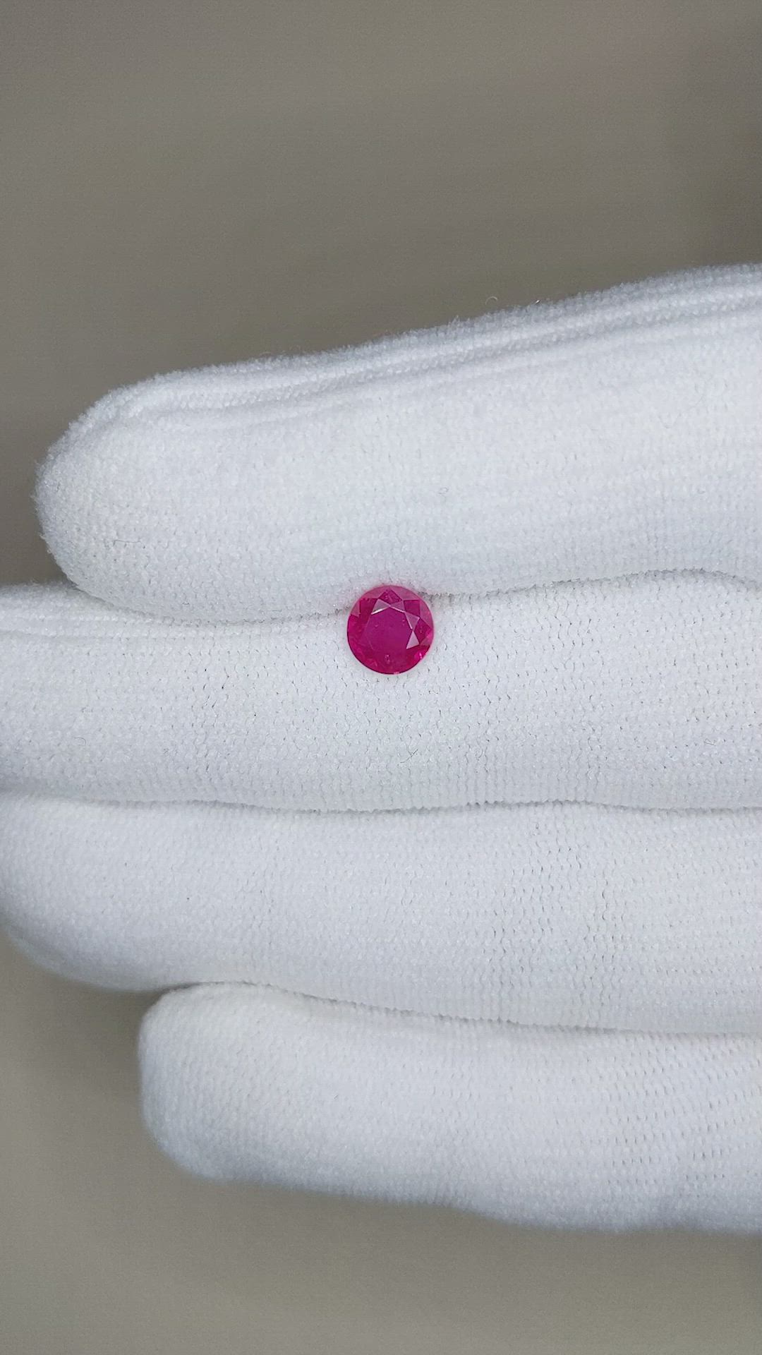 0.93 Ct. Ruby from Burma (Myanmar) Size Video