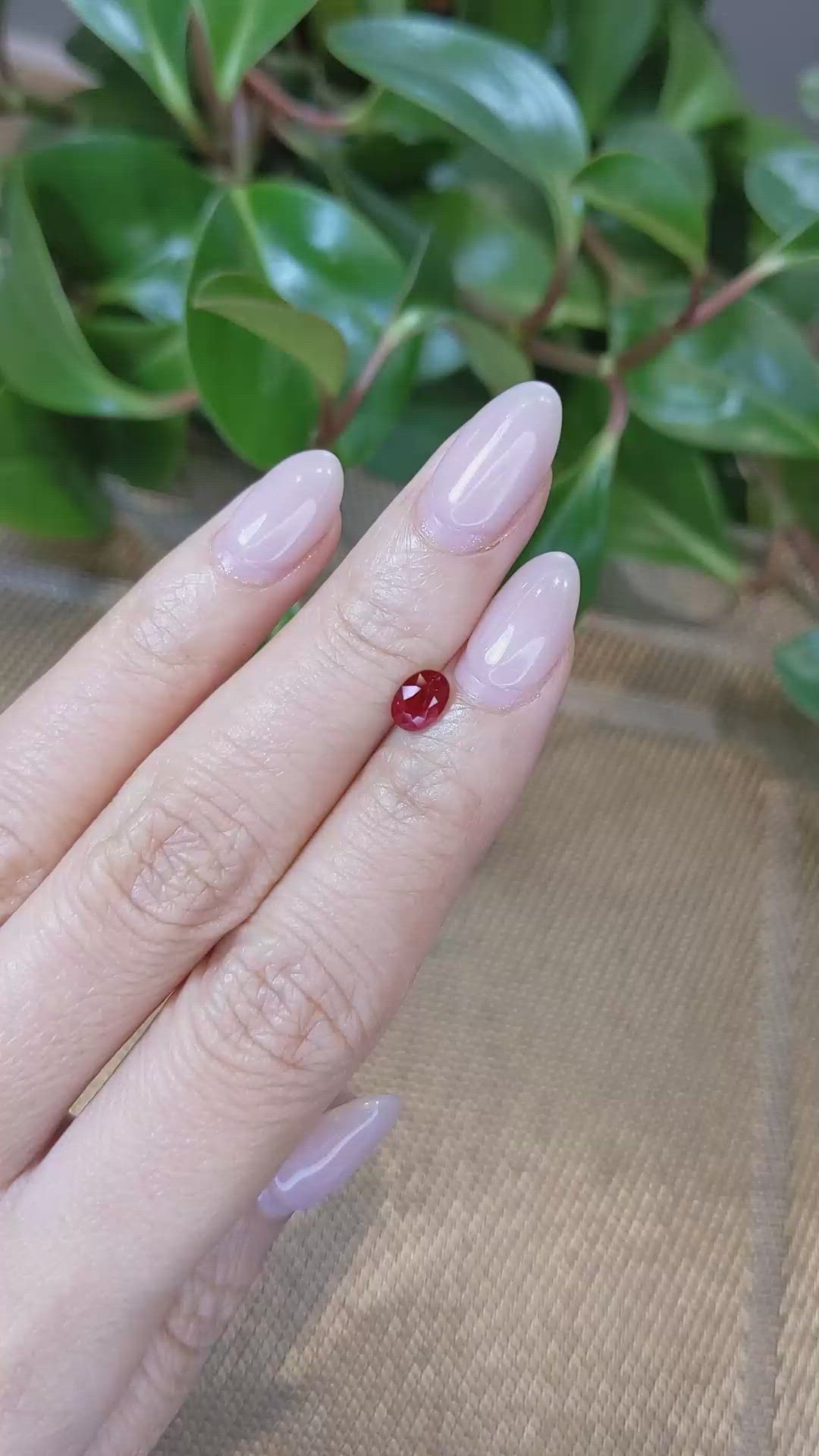 0.83 Ct. Ruby from Burma (Myanmar) Size Video