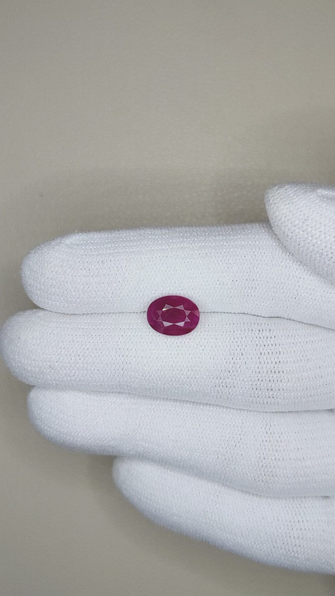 2.06 Ct. Ruby from Burma (Myanmar) Size Video