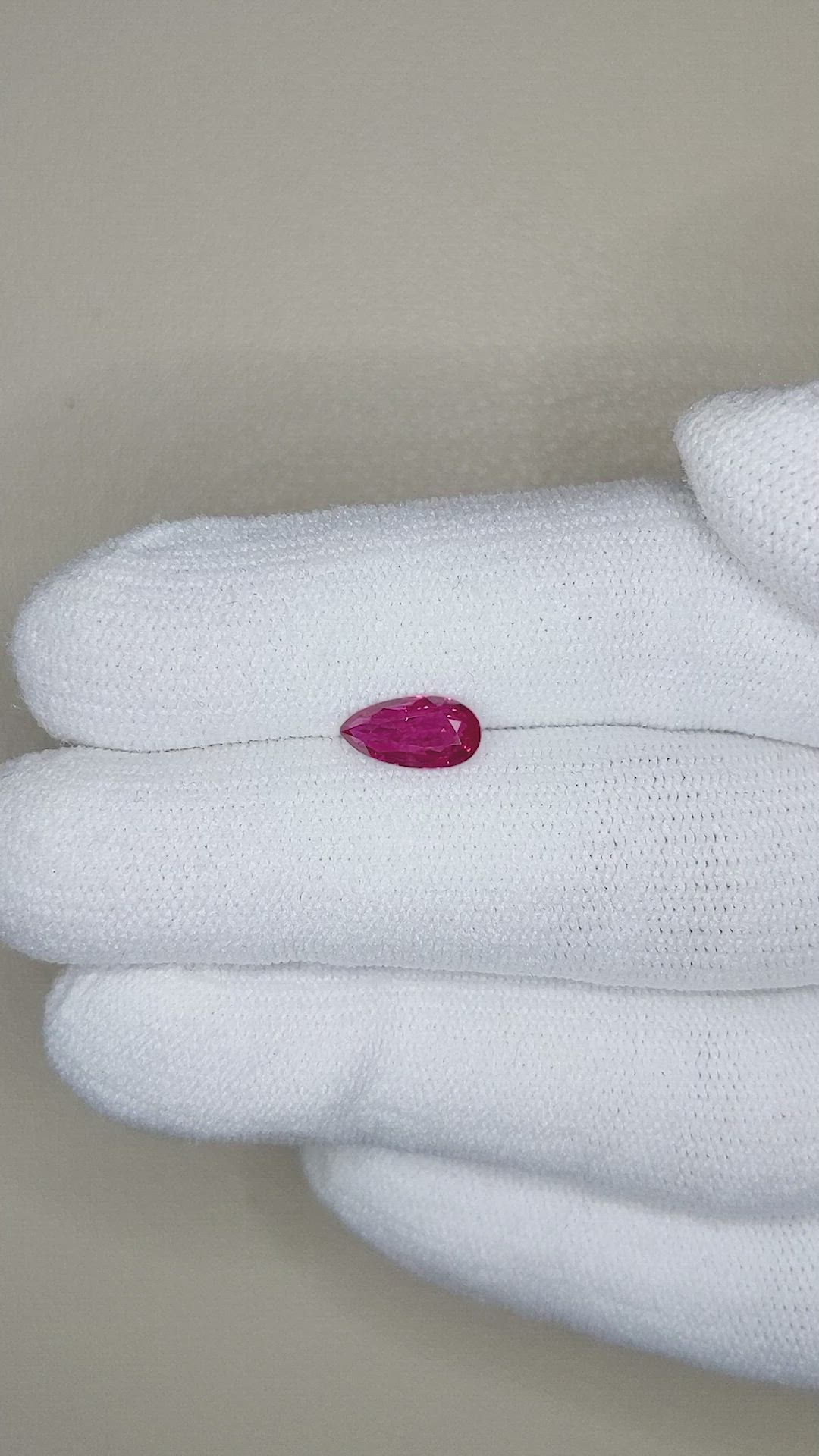 1.01 Ct. Ruby from Mozambique Size Video