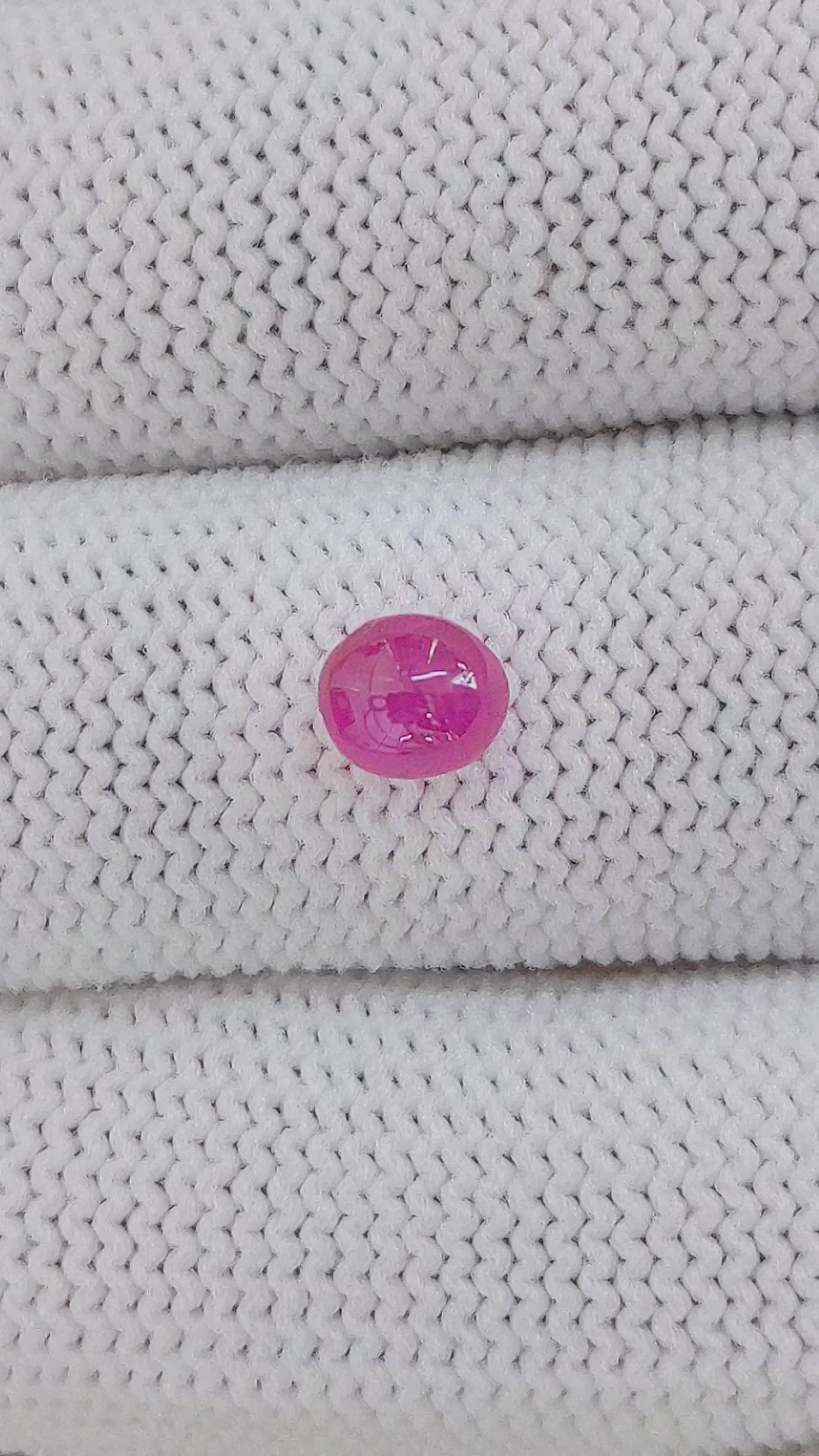 1.32 Ct. Purplish Red Star Ruby from Ceylon (Sri Lanka) Size Video