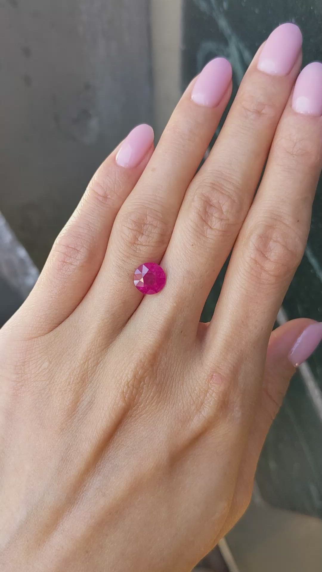 3.00 Ct. Ruby from Burma (Myanmar) Size Video