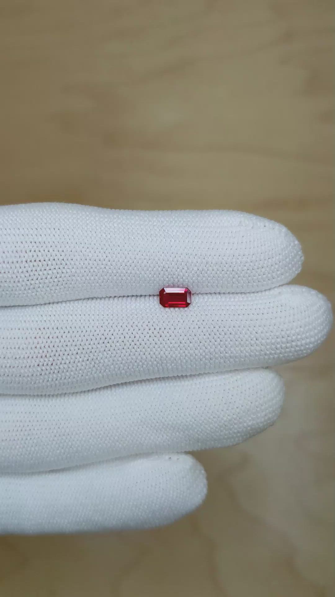 0.47 Ct. Ruby from Burma (Myanmar) Size Video