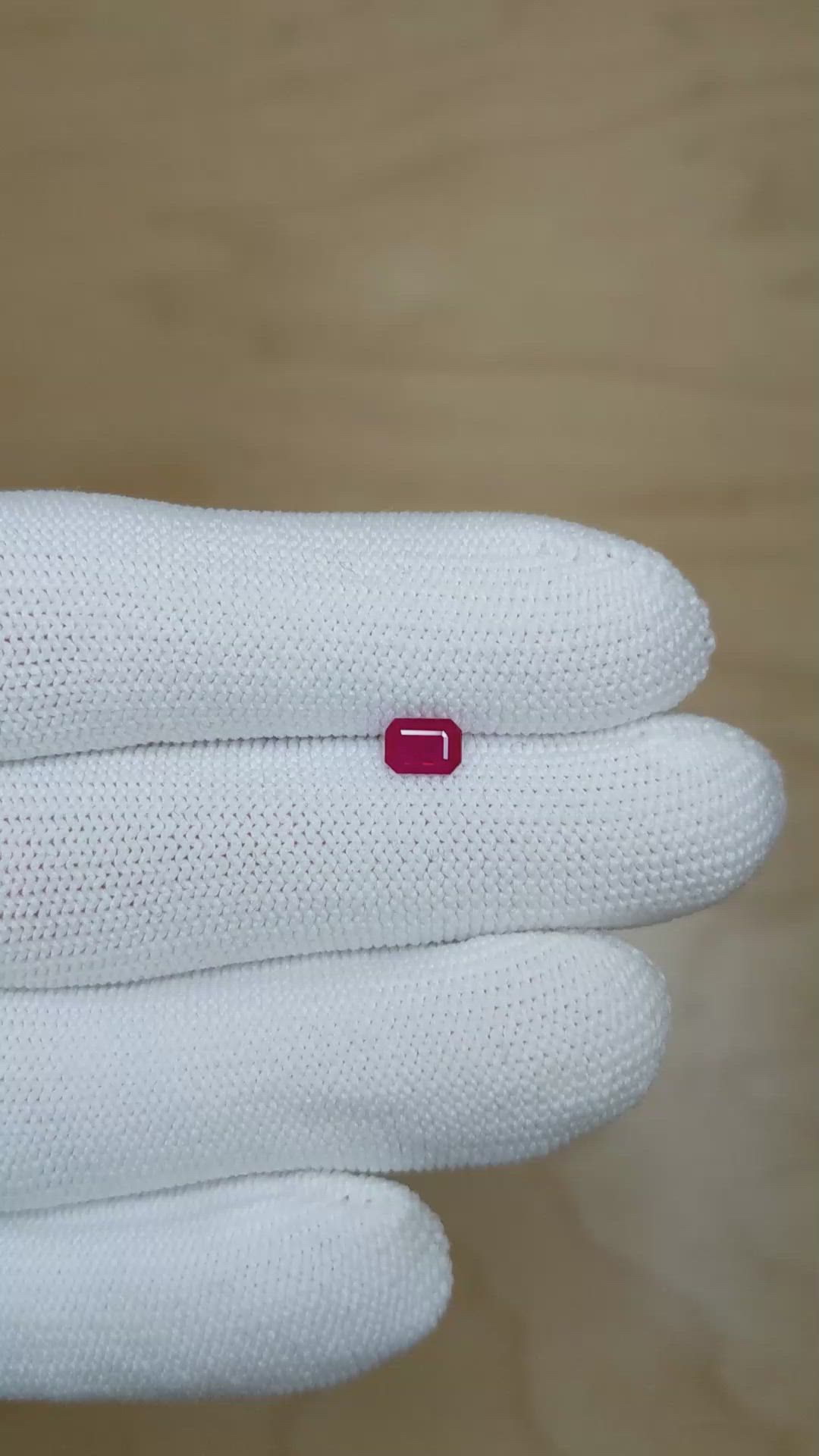 0.49 Ct. Ruby from Burma (Myanmar) Size Video