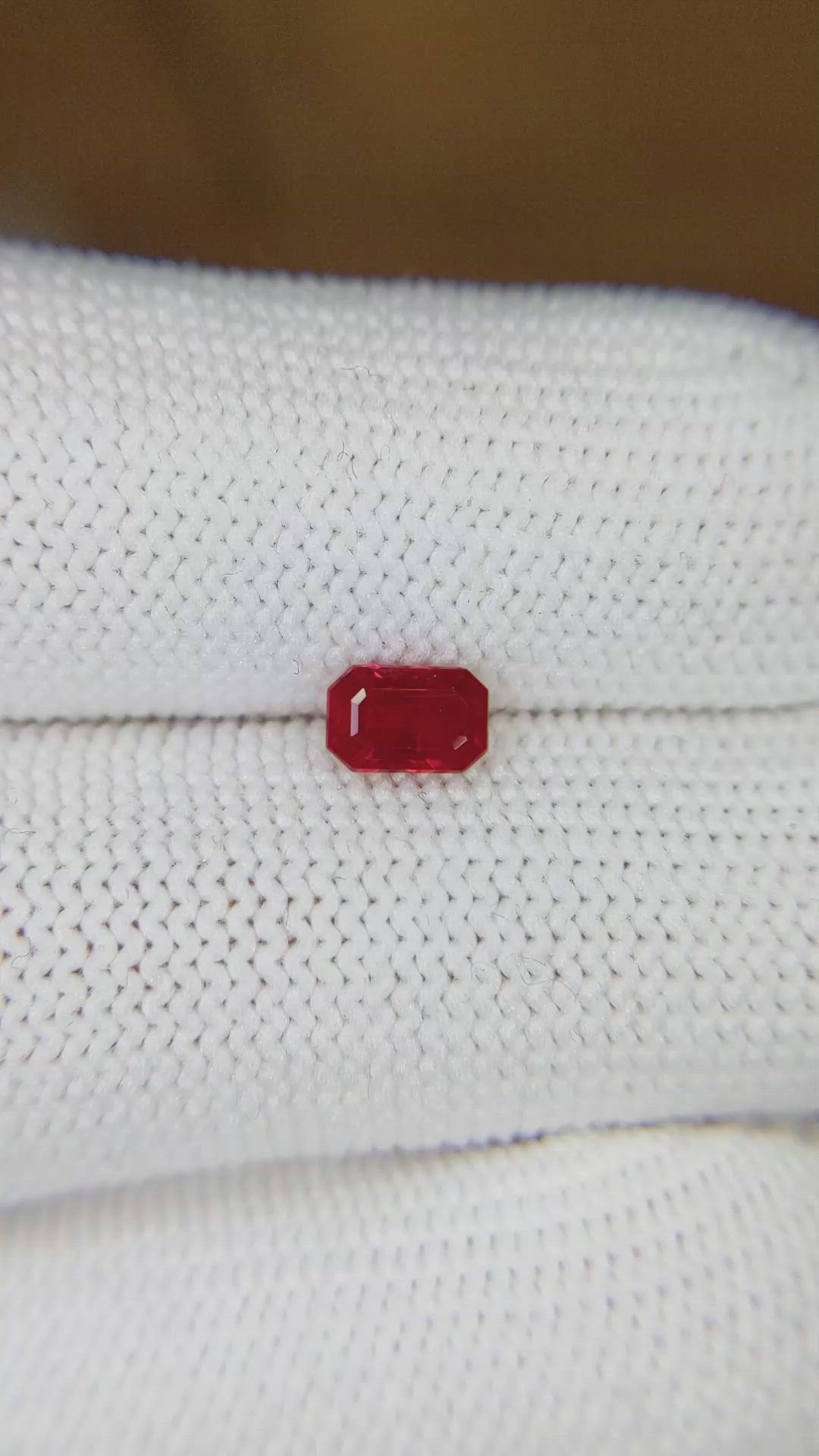 0.63 Ct. Ruby from Burma (Myanmar) Size Video
