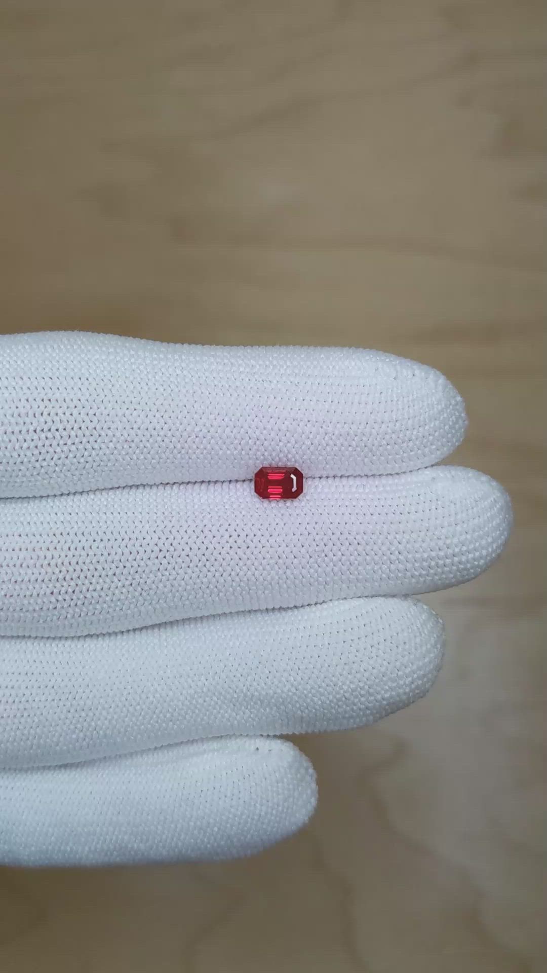 0.63 Ct. Ruby from Burma (Myanmar) Size Video