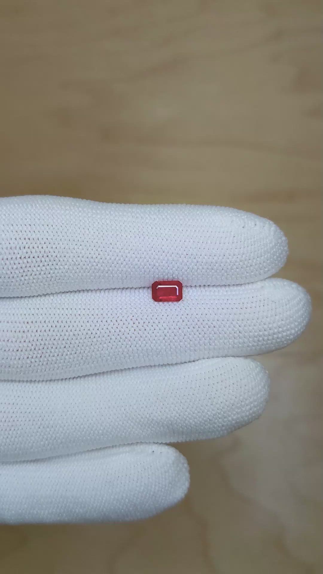0.48 Ct. Ruby from Burma (Myanmar) Size Video