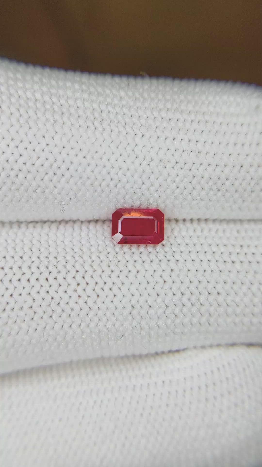 0.48 Ct. Ruby from Burma (Myanmar) Size Video