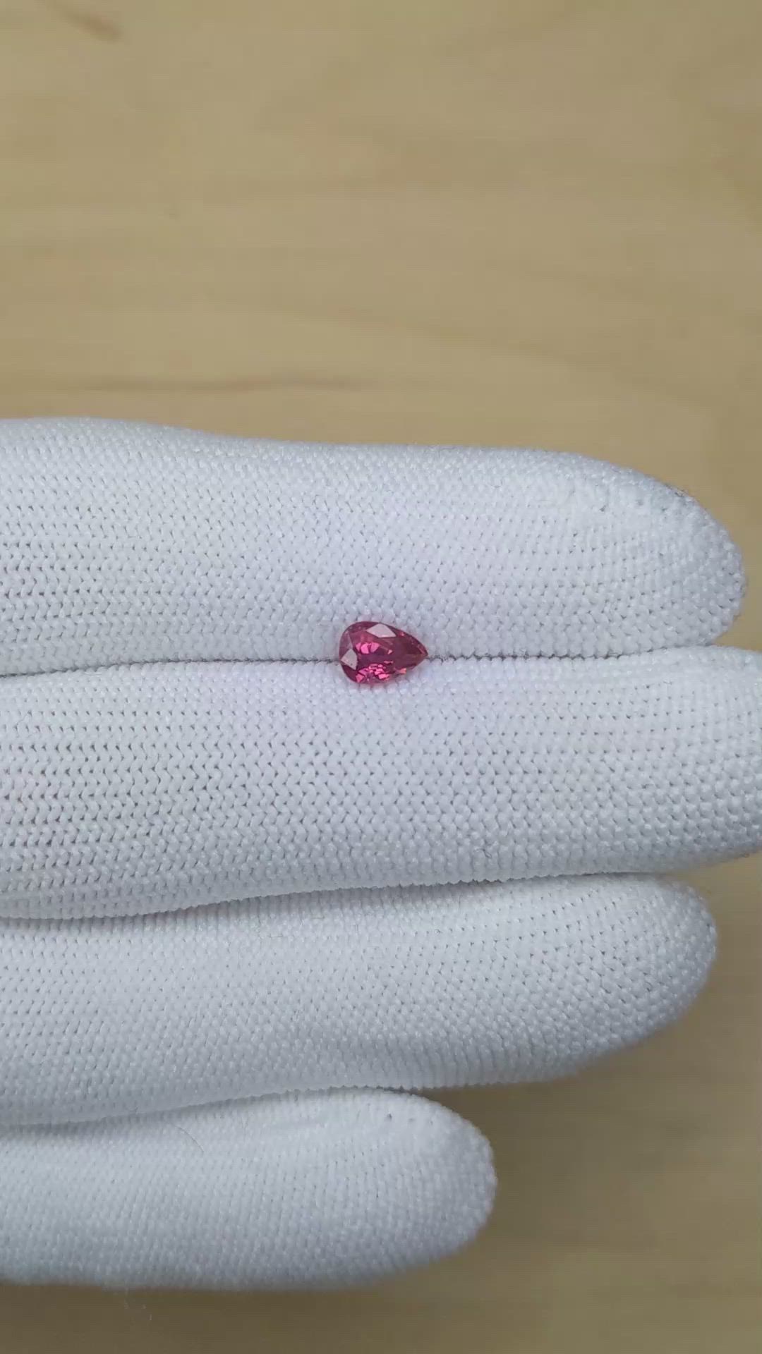 0.70 Ct. Ruby from Thailand Size Video
