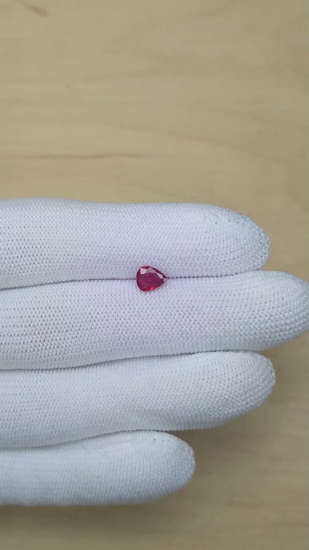 0.66 Ct. Ruby from Thailand Size Video
