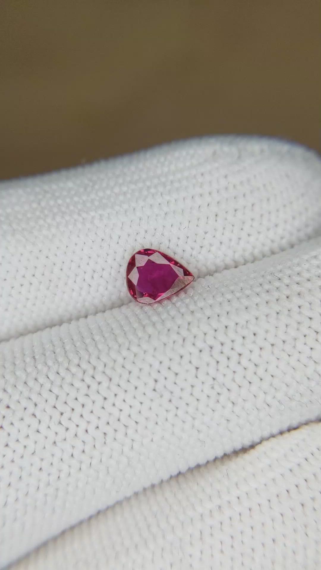 0.66 Ct. Ruby from Thailand Size Video