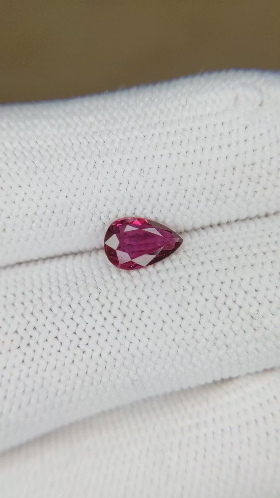 0.87 Ct. Ruby from Thailand Size Video