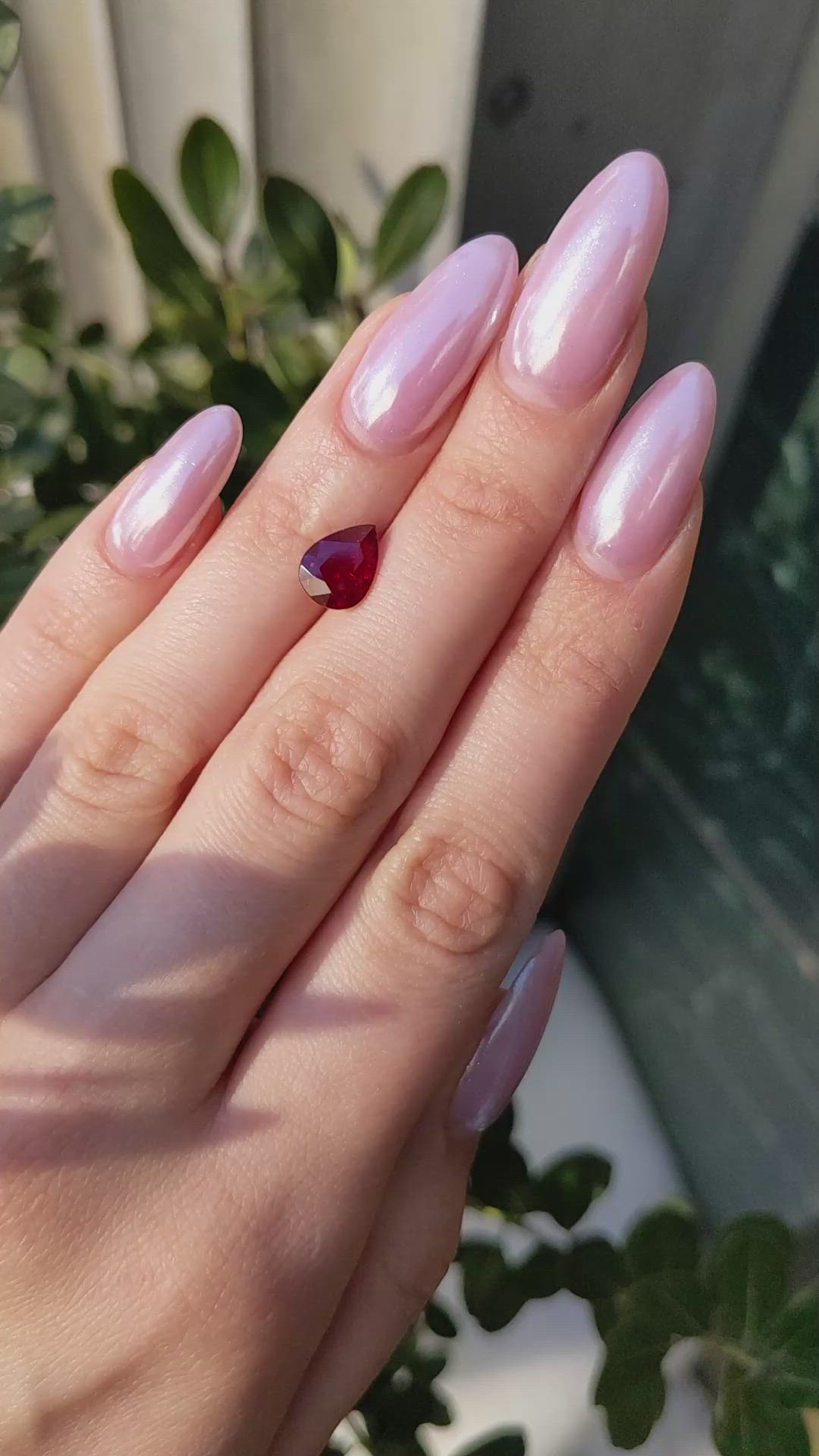 2.38 Ct. Ruby from Mozambique Size Video