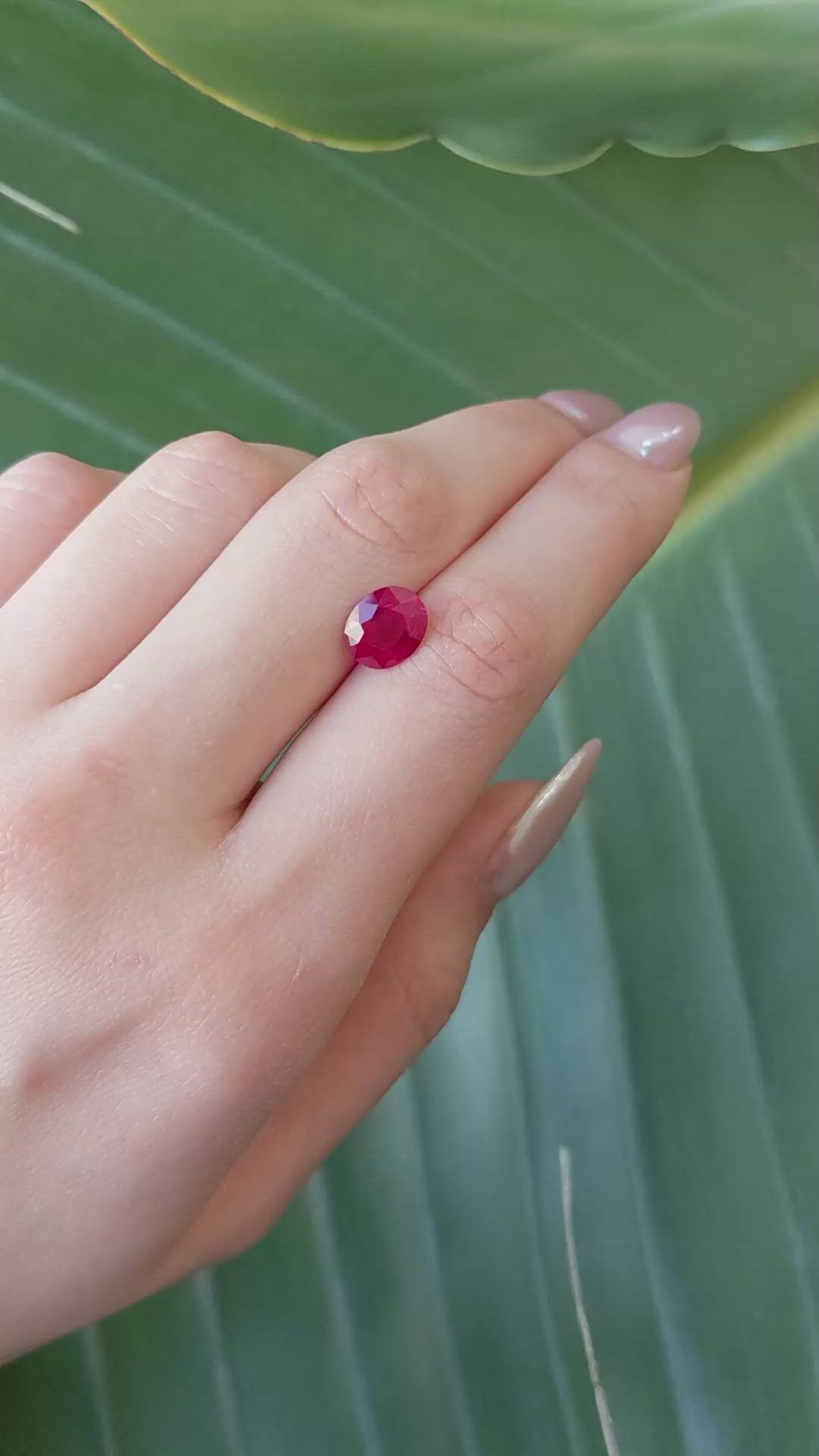 3.13 Ct. Ruby from Burma (Myanmar) Size Video