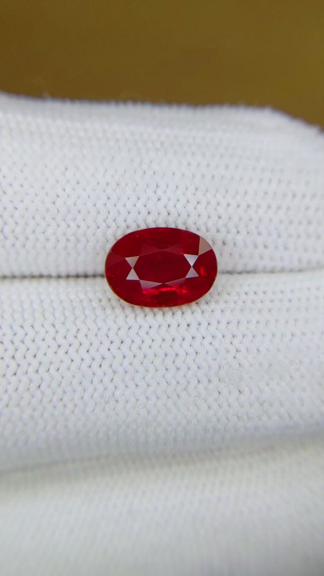 3.09 Ct. Ruby from Burma (Myanmar) Size Video