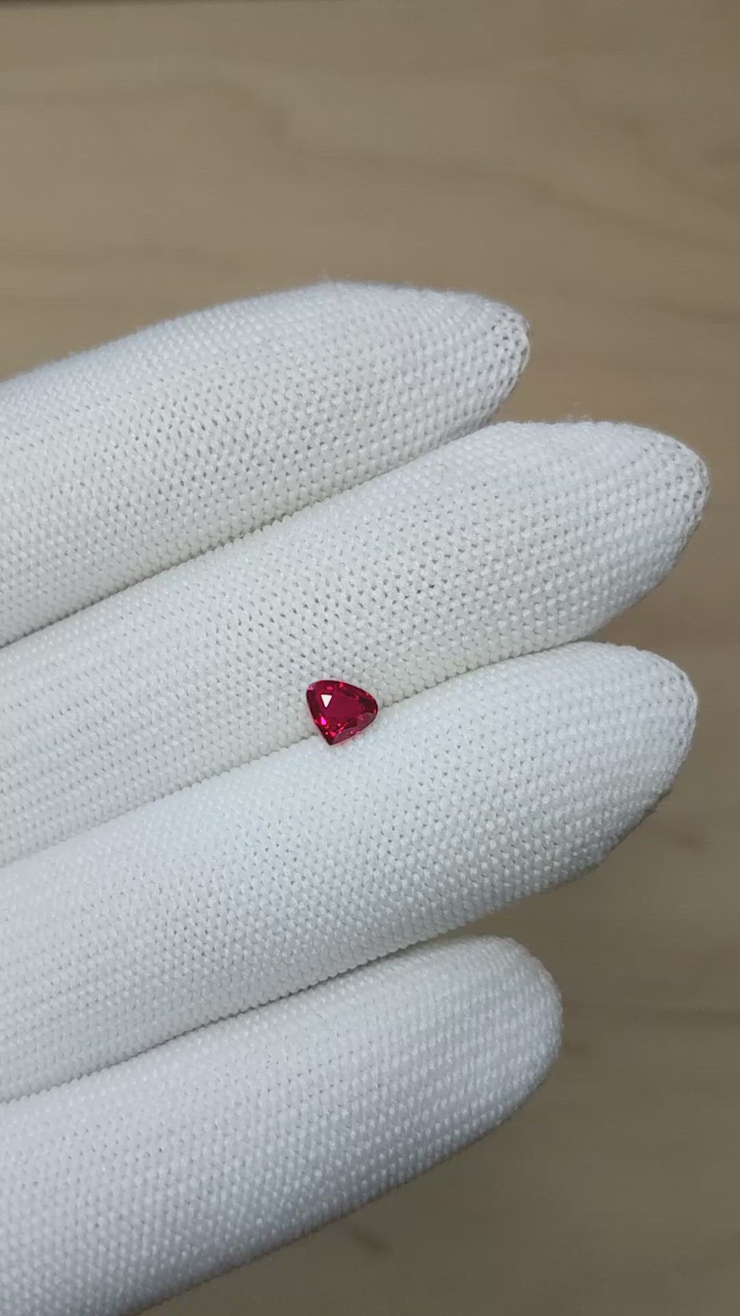 0.68 Ct. Ruby from Thailand Size Video