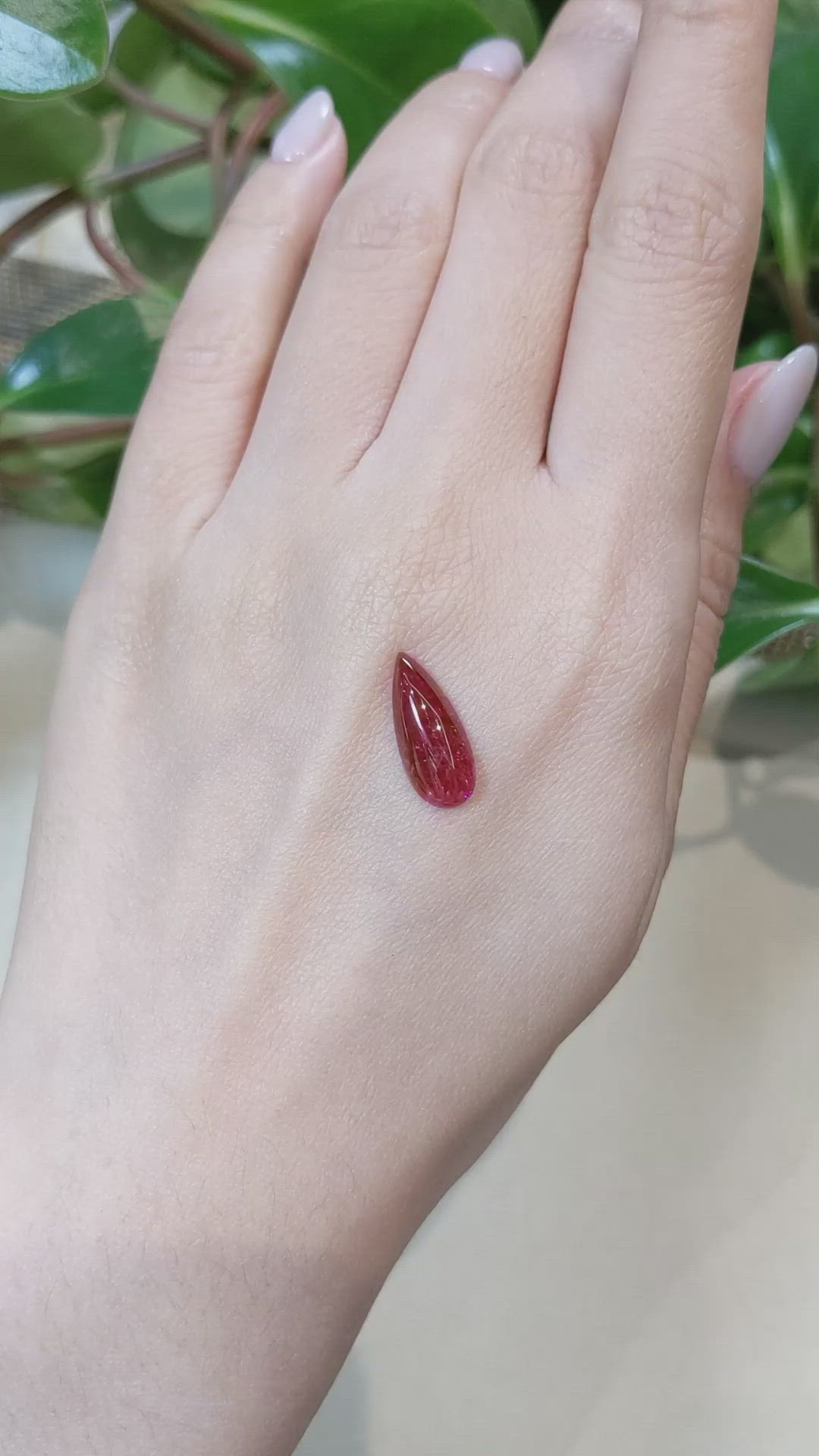 3.74 Ct. Cabochon Ruby from Mozambique Size Video