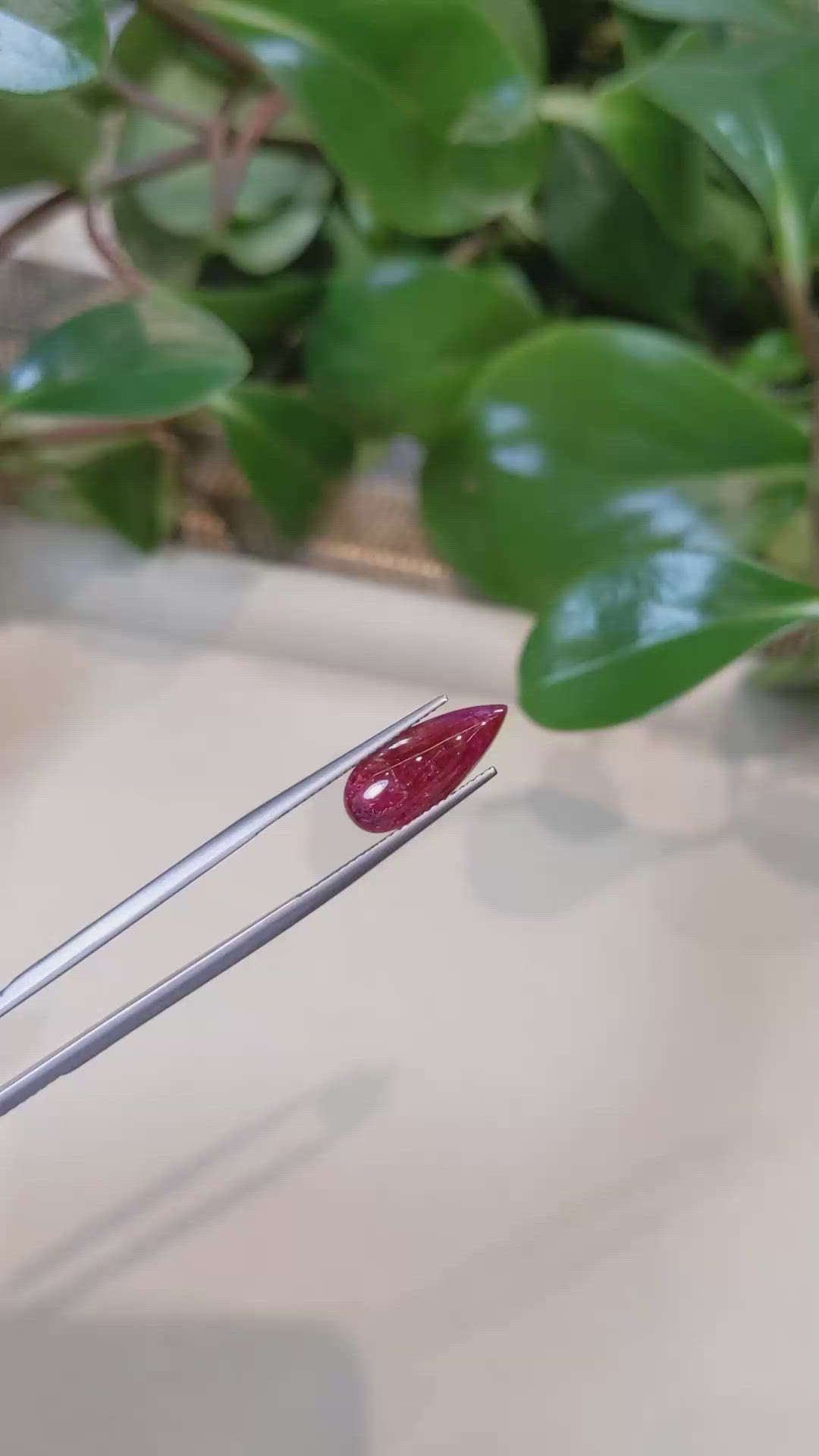 3.74 Ct. Cabochon Ruby from Mozambique Size Video