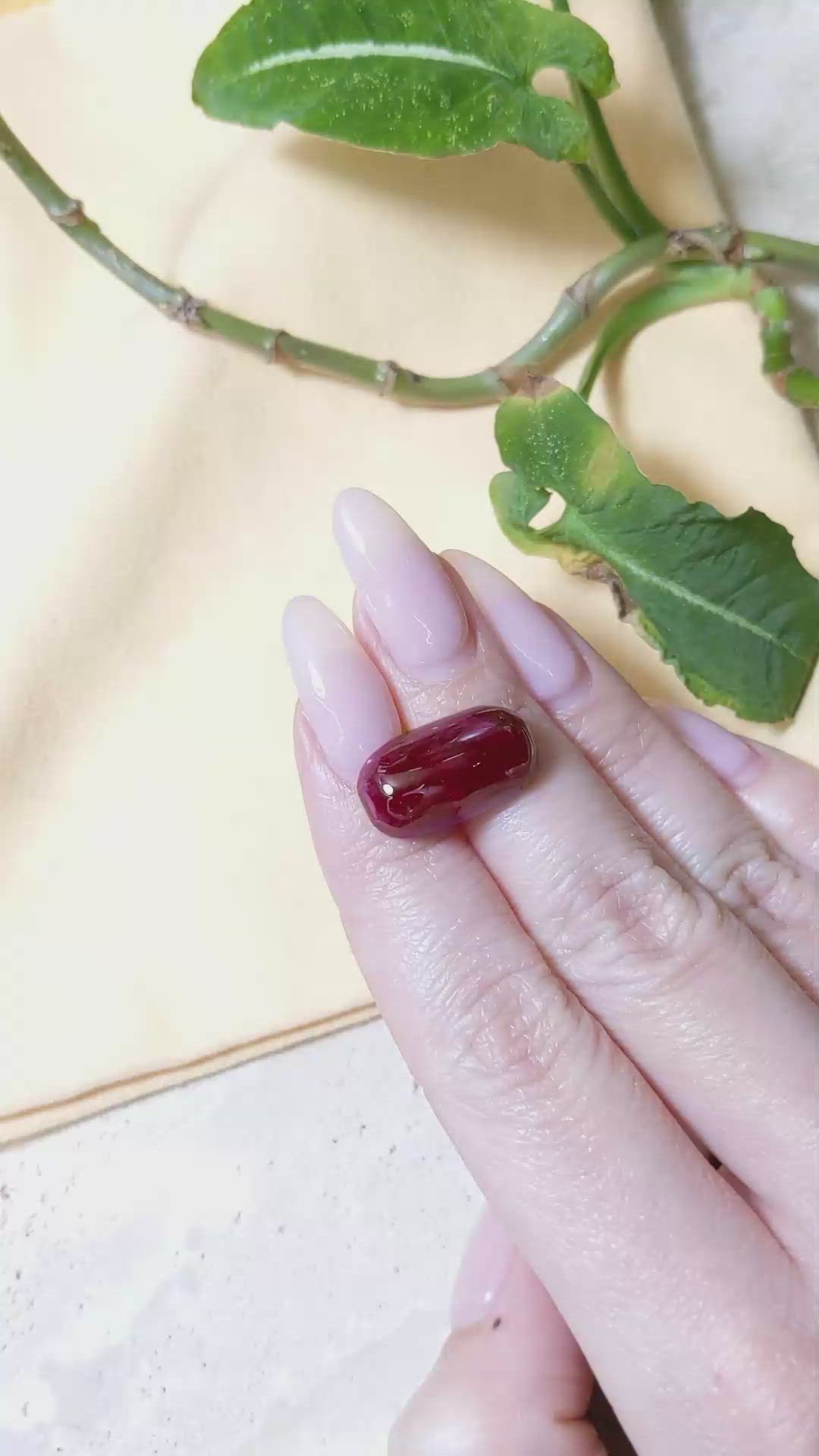 17.02 Ct. Cabochon Ruby from Mozambique Size Video