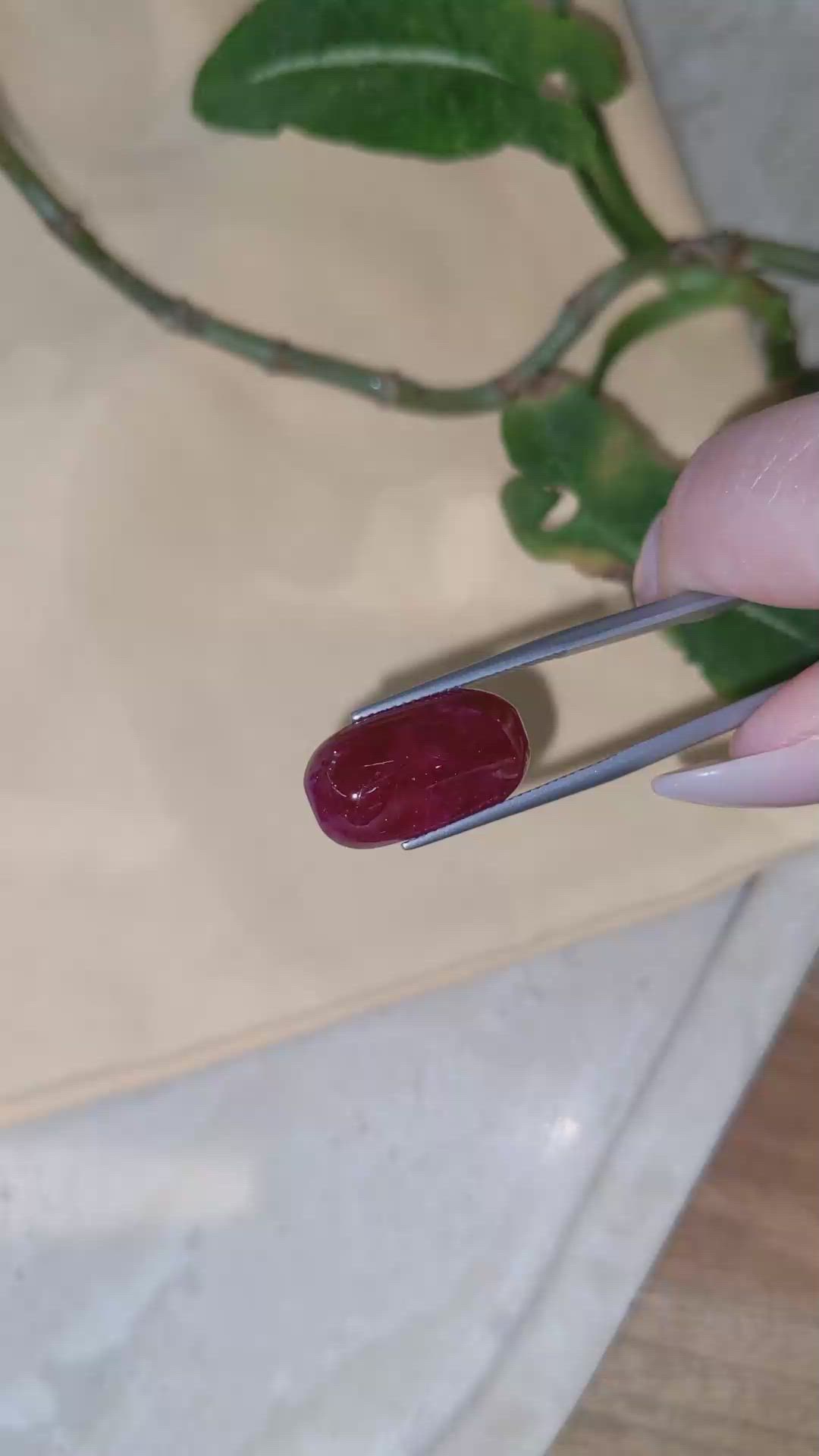 17.02 Ct. Cabochon Ruby from Mozambique Size Video