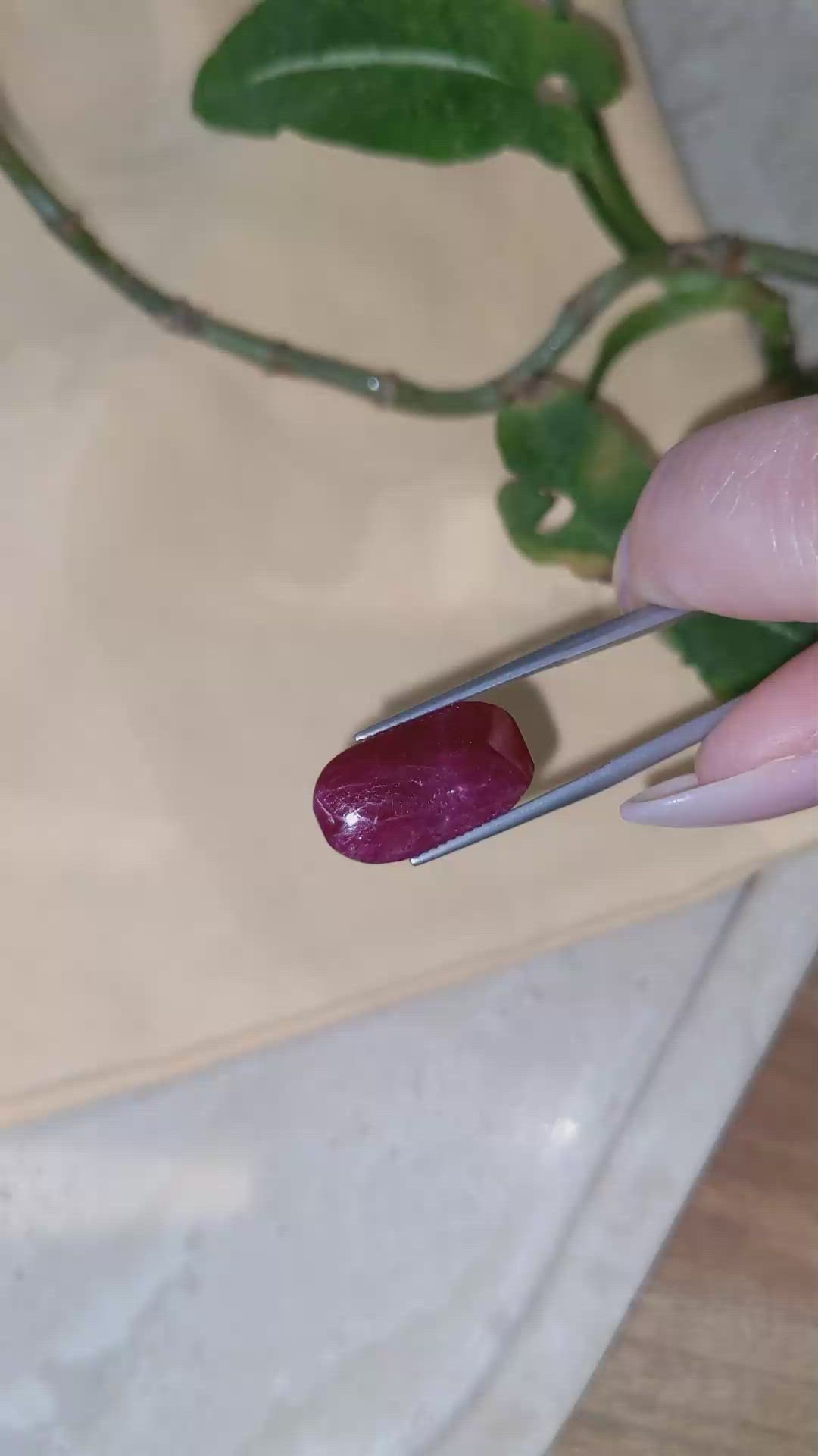 17.02 Ct. Cabochon Ruby from Mozambique Size Video