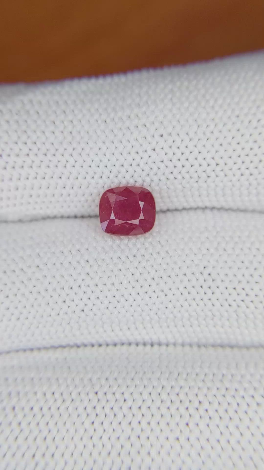 1.49 Ct. Ruby from Mozambique Size Video