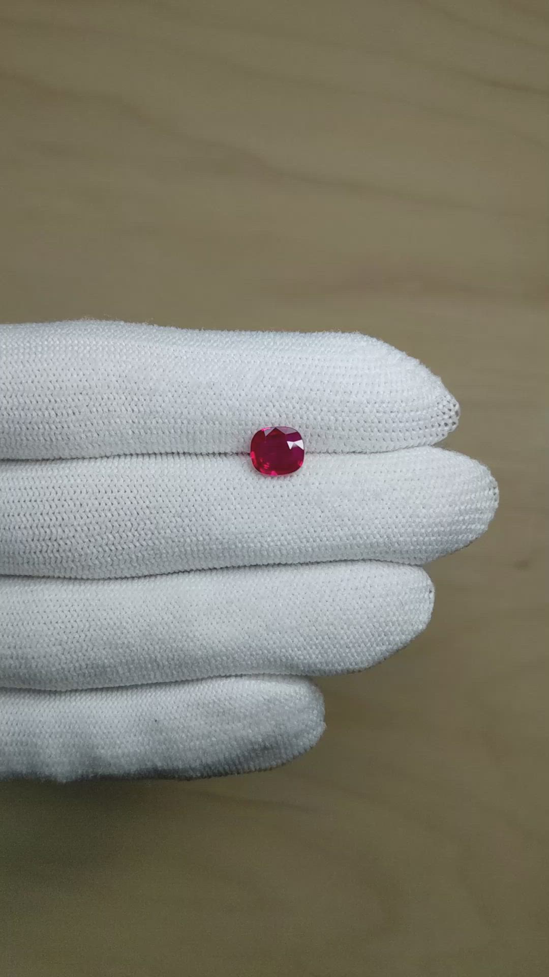 1.52 Ct. Ruby from Burma (Myanmar) Size Video