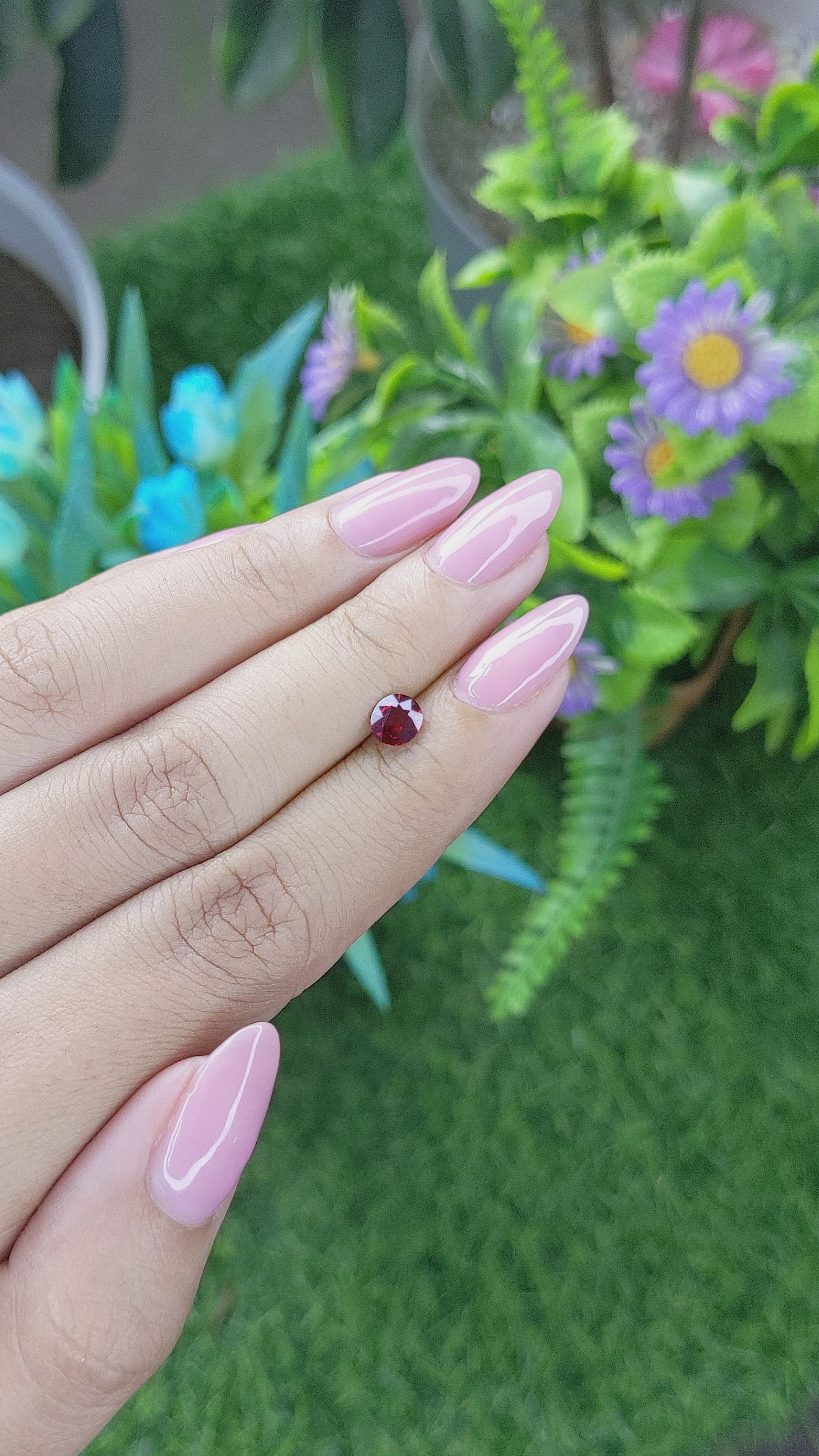 0.65 Ct. Ruby from Tanzania Size Video