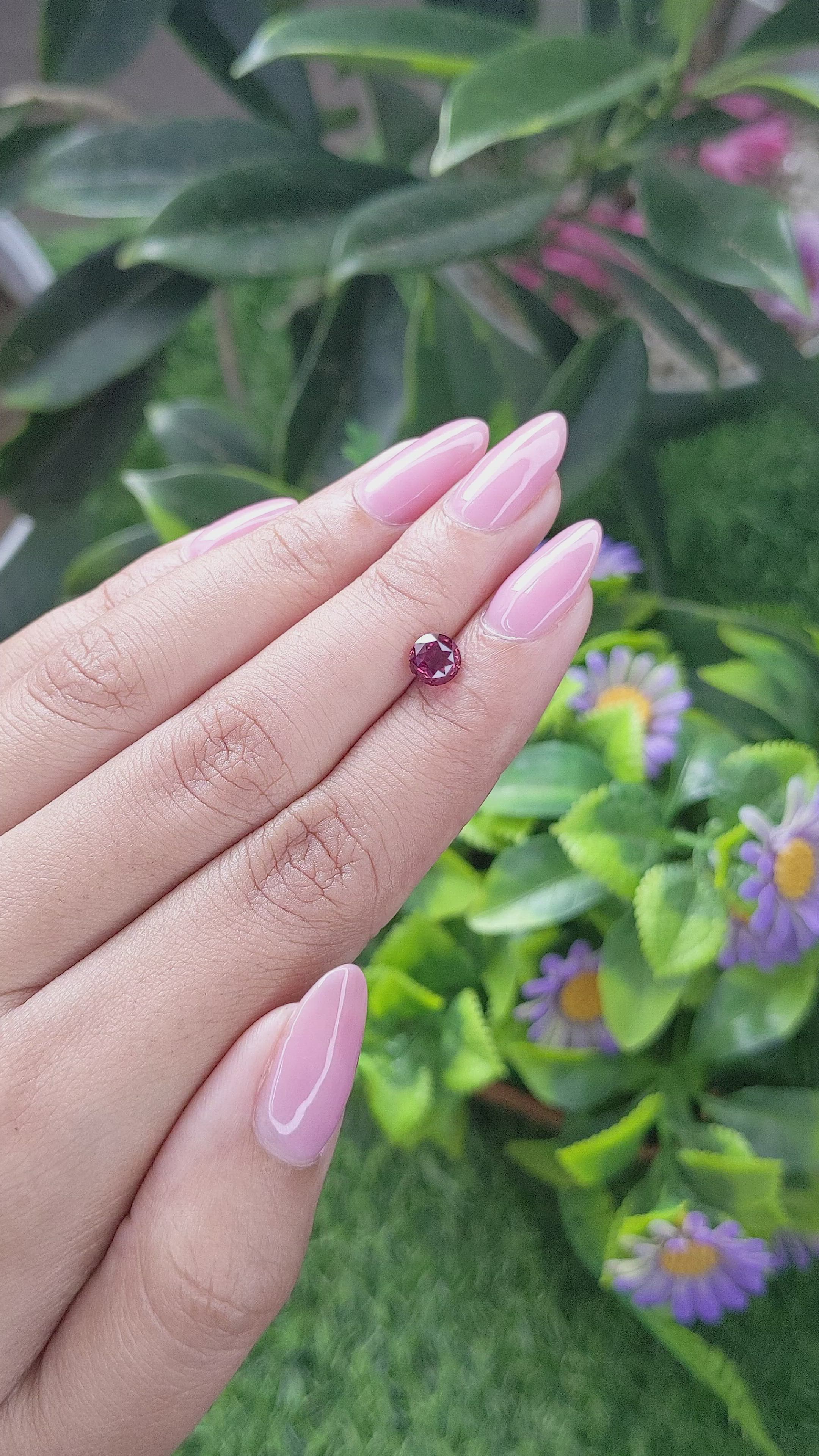 1.07 Ct. Ruby from India Size Video