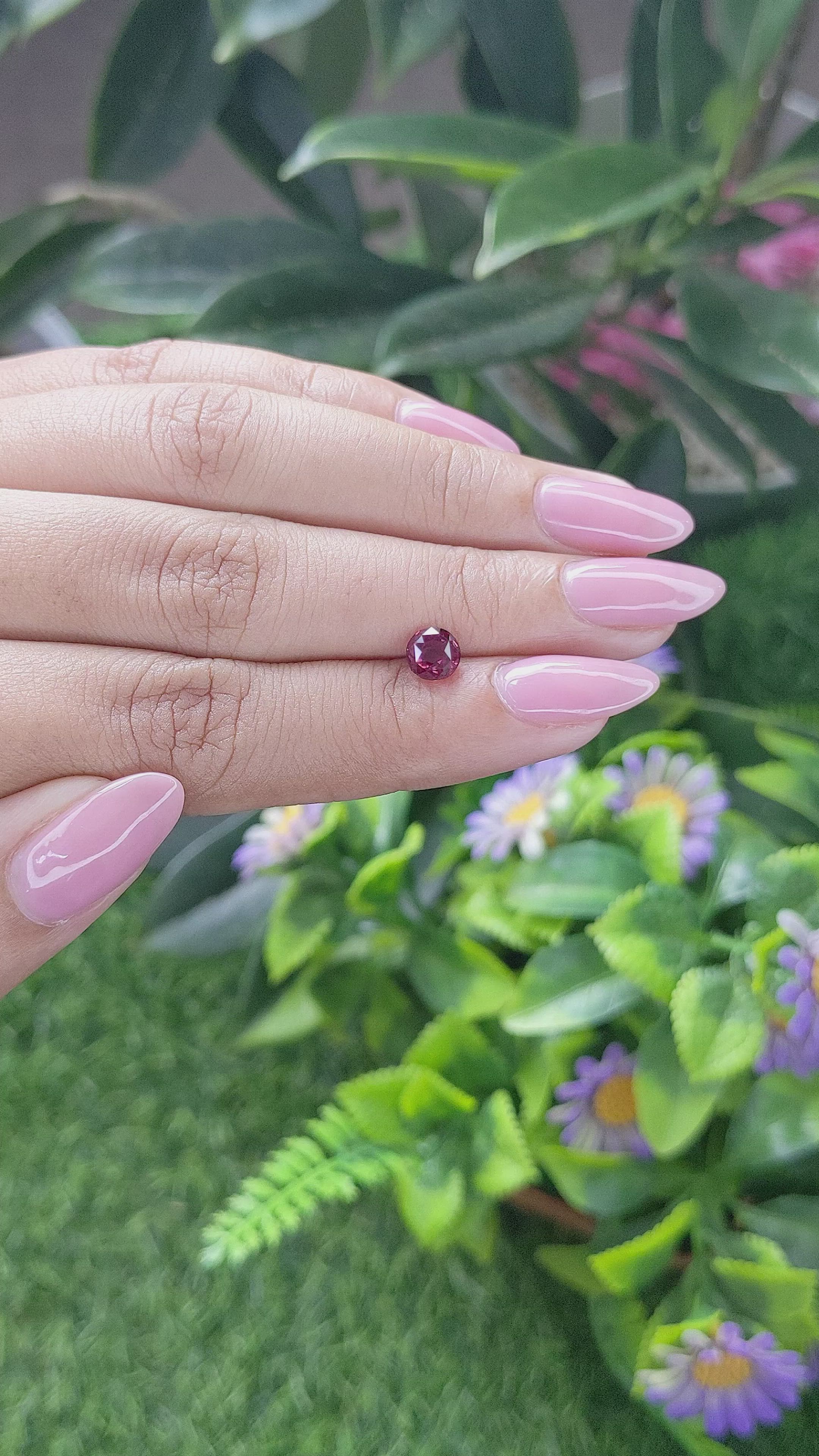 1.07 Ct. Ruby from India Size Video