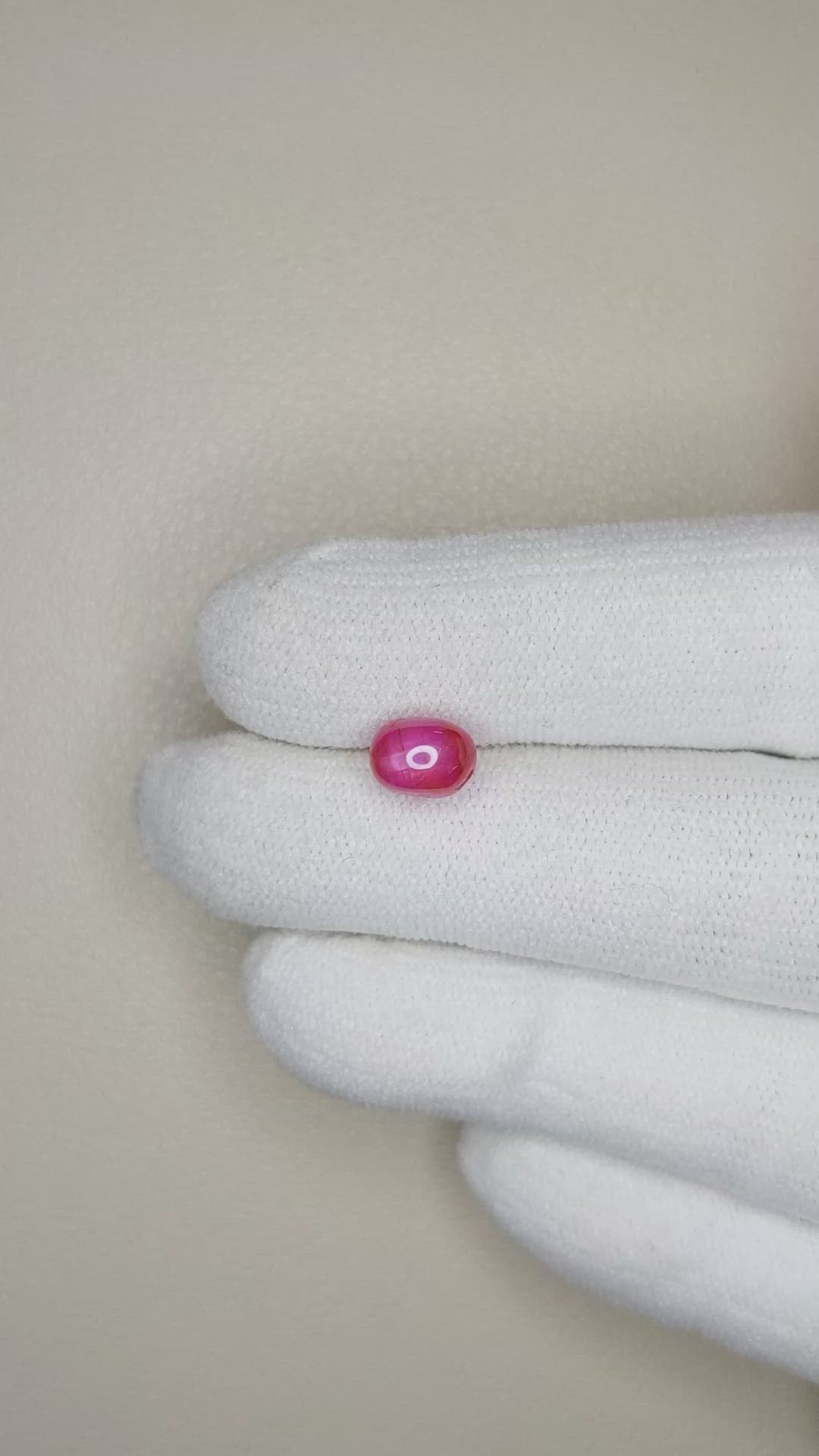 2.31 Ct. Star Ruby from Burma (Myanmar) Size Video