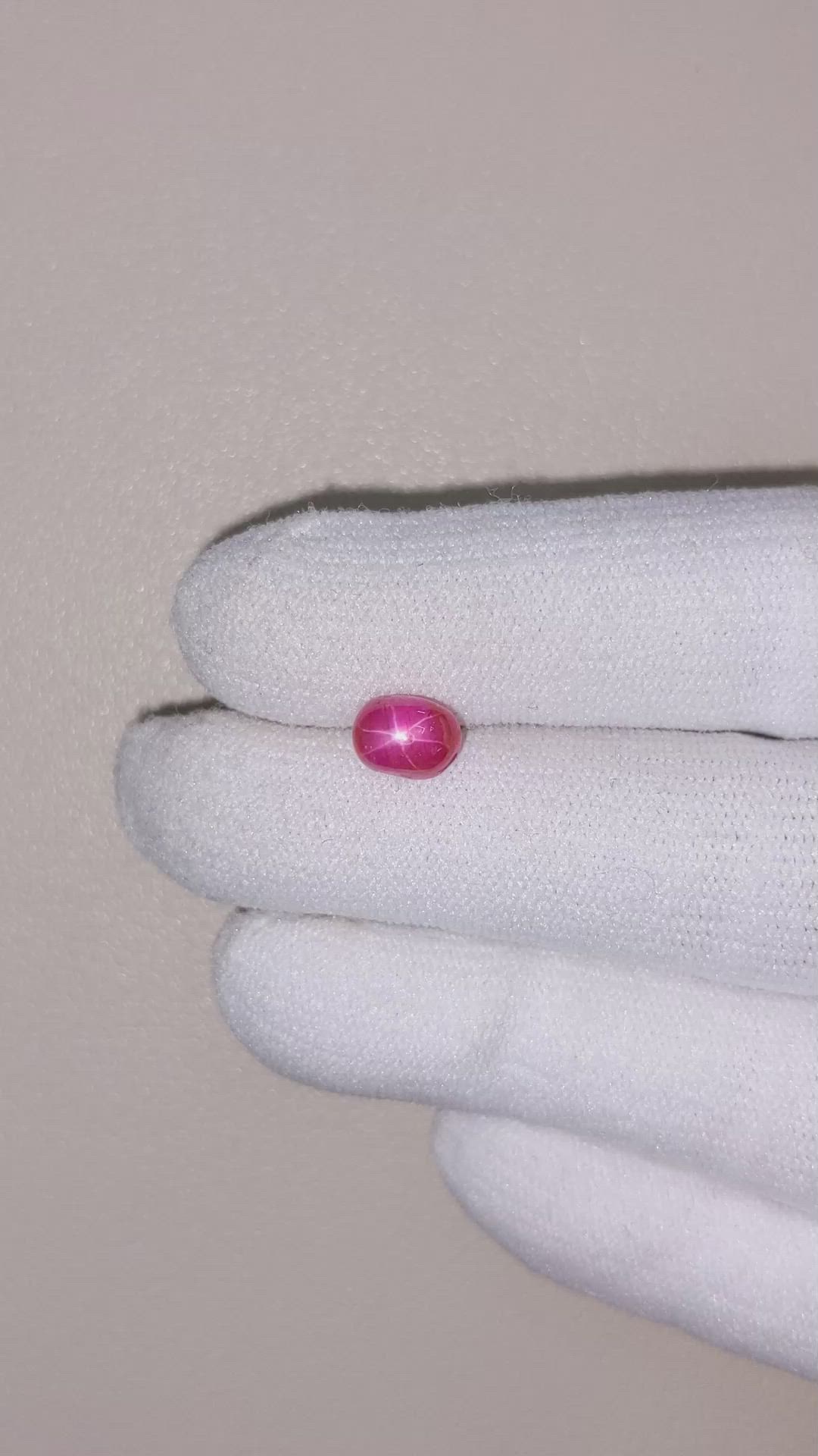 2.31 Ct. Star Ruby from Burma (Myanmar) Size Video
