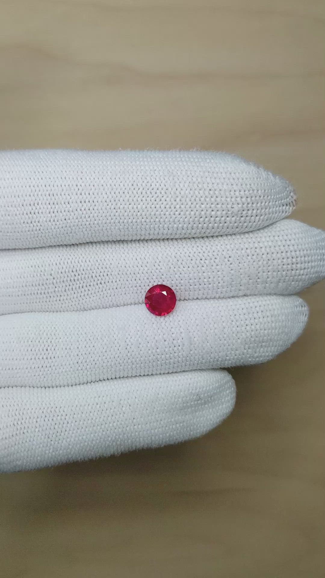 1.33 Ct. Ruby from Burma (Myanmar) Size Video