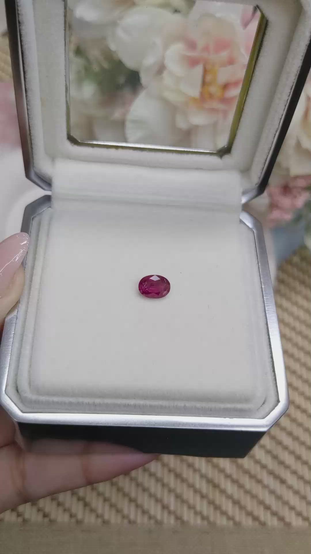1.05 Ct. Ruby from Ceylon (Sri Lanka) Size Video