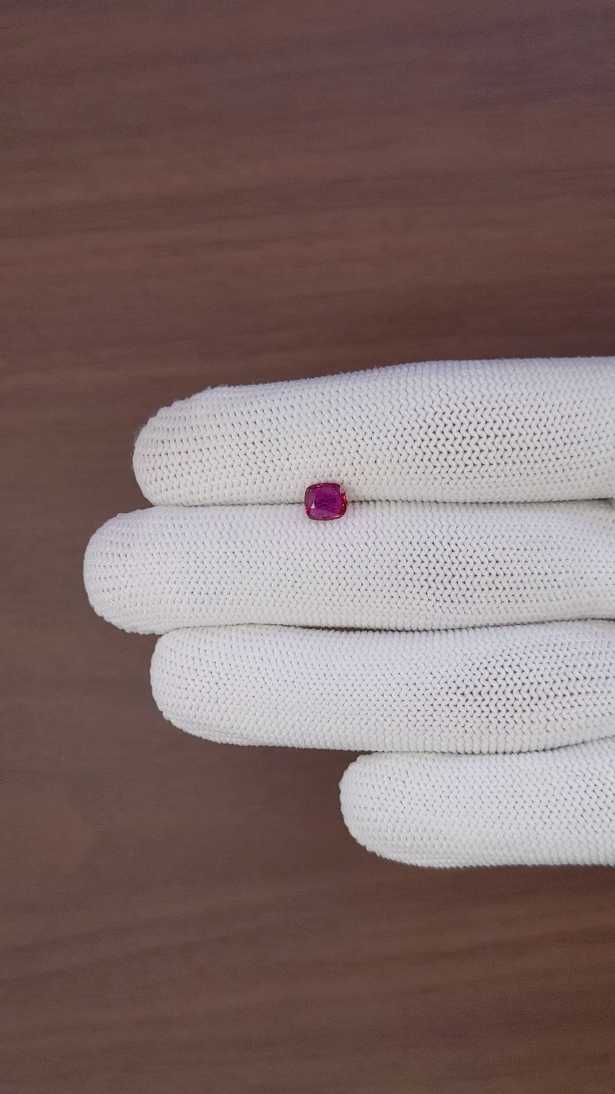 0.93 Ct. Ruby from Tanzania Size Video