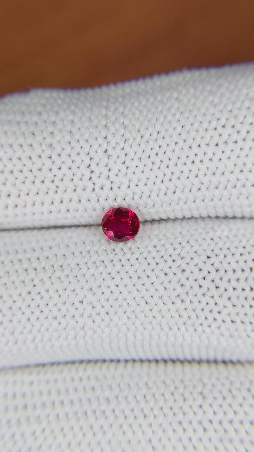 0.43 Ct. Ruby from Mozambique Size Video