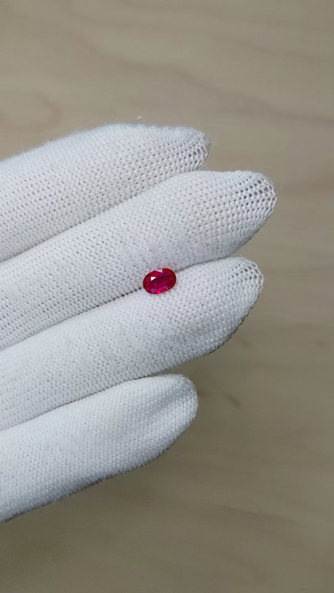 0.50 Ct. Ruby from Mozambique Size Video