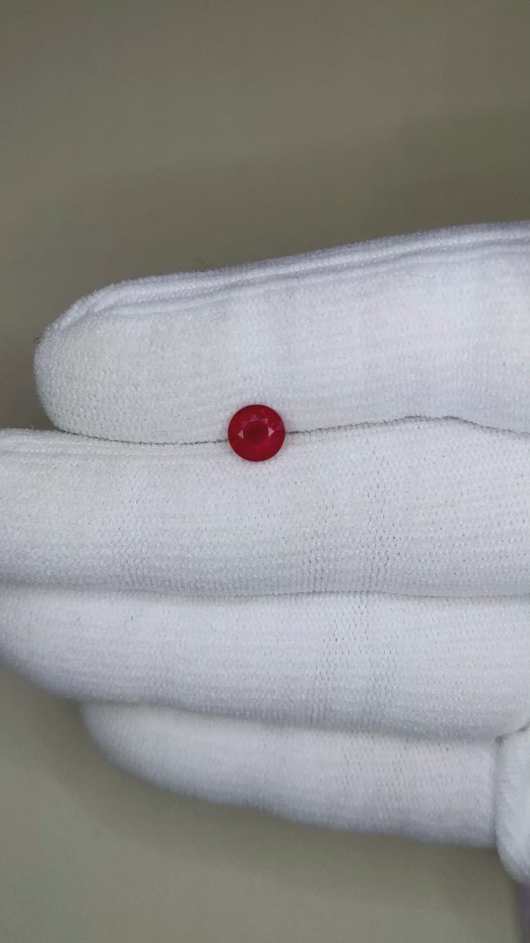 1.14 Ct. Ruby from Mozambique Size Video