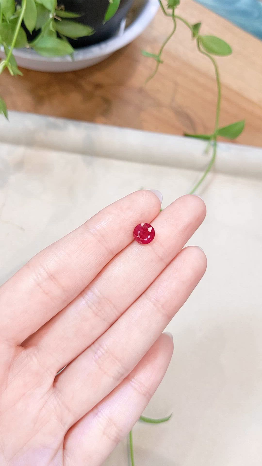 1.80 Ct. Pinkish Red Ruby from Mozambique Size Video