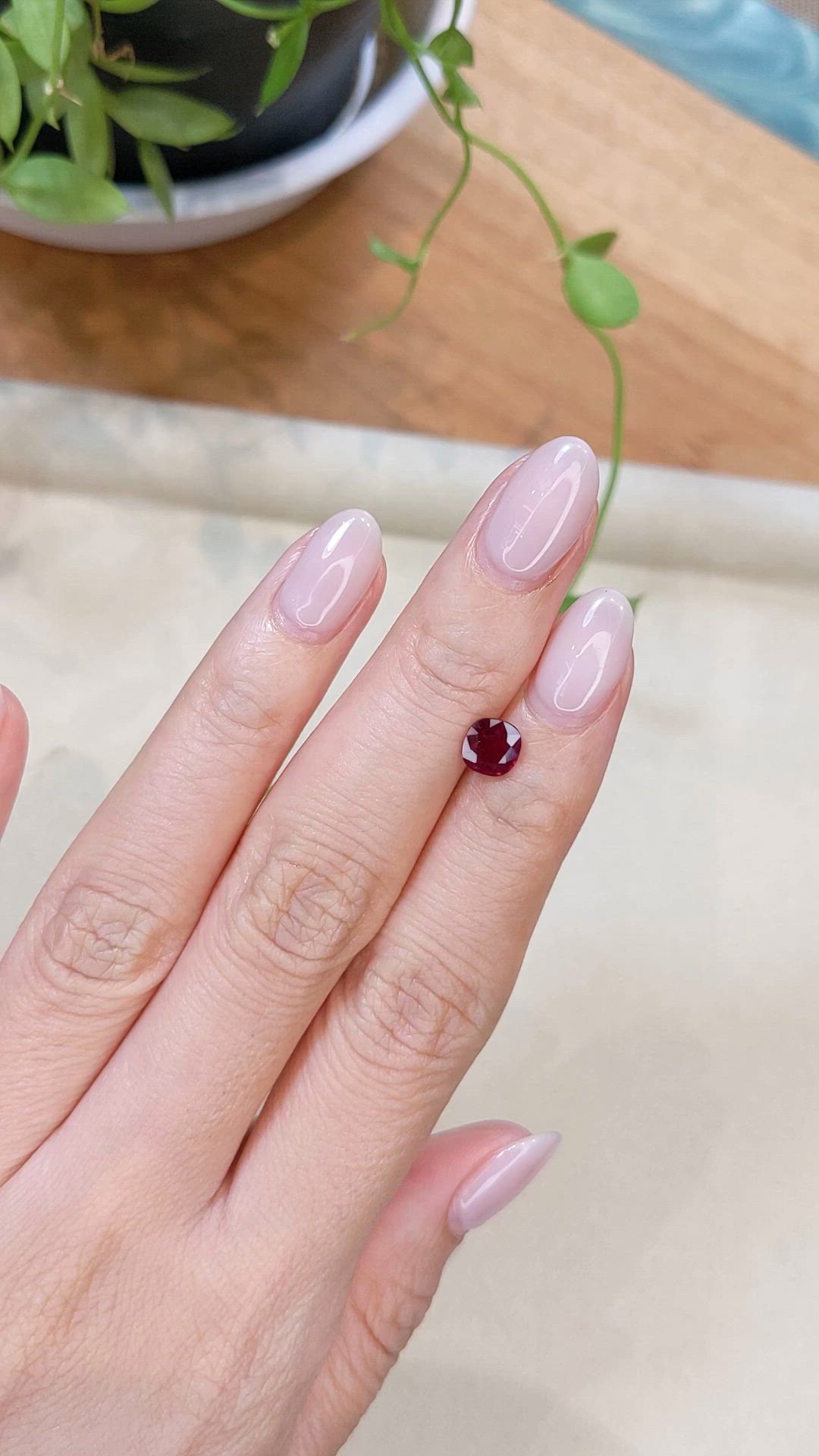 1.06 Ct. Purplish Red Ruby from Burma (Myanmar) Size Video